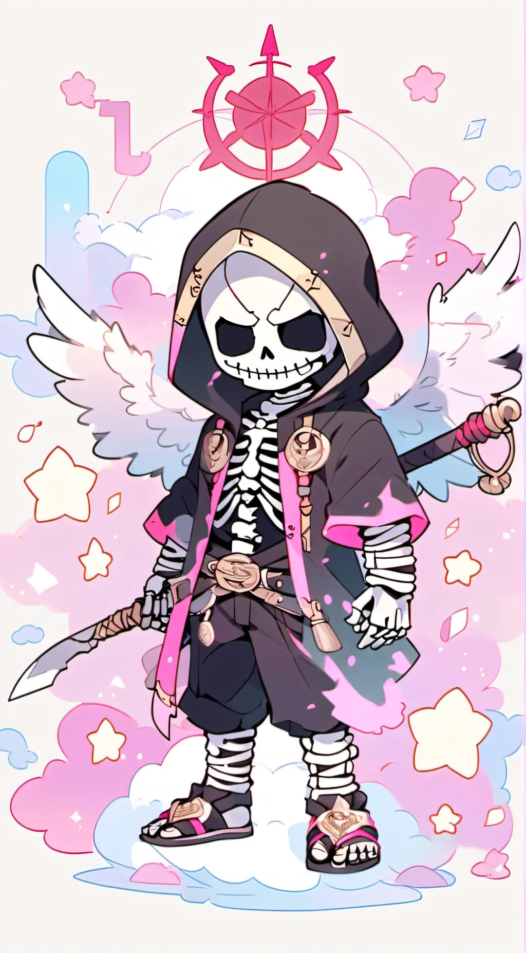 ai character: Epic!Sans background