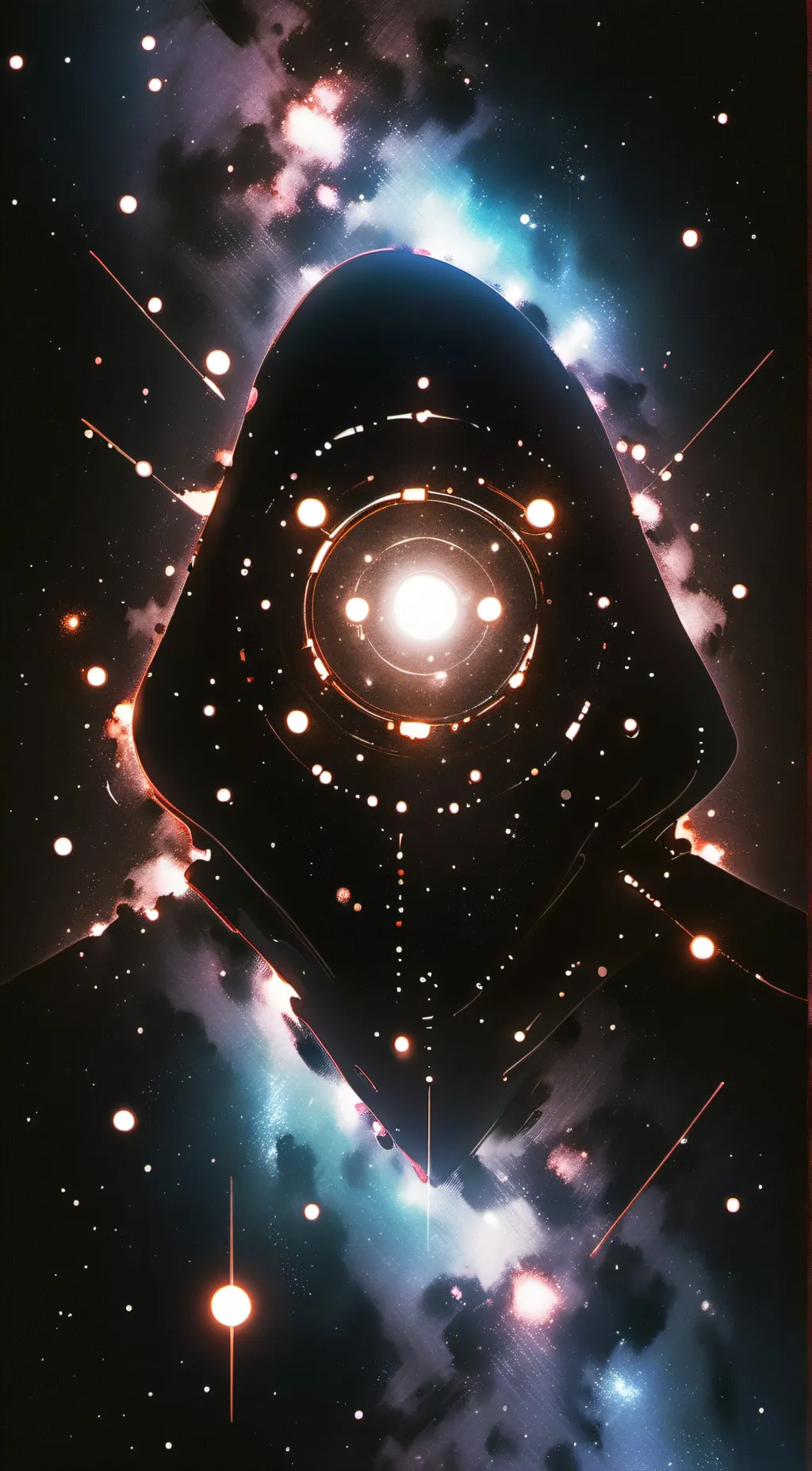 ai character: White hole background