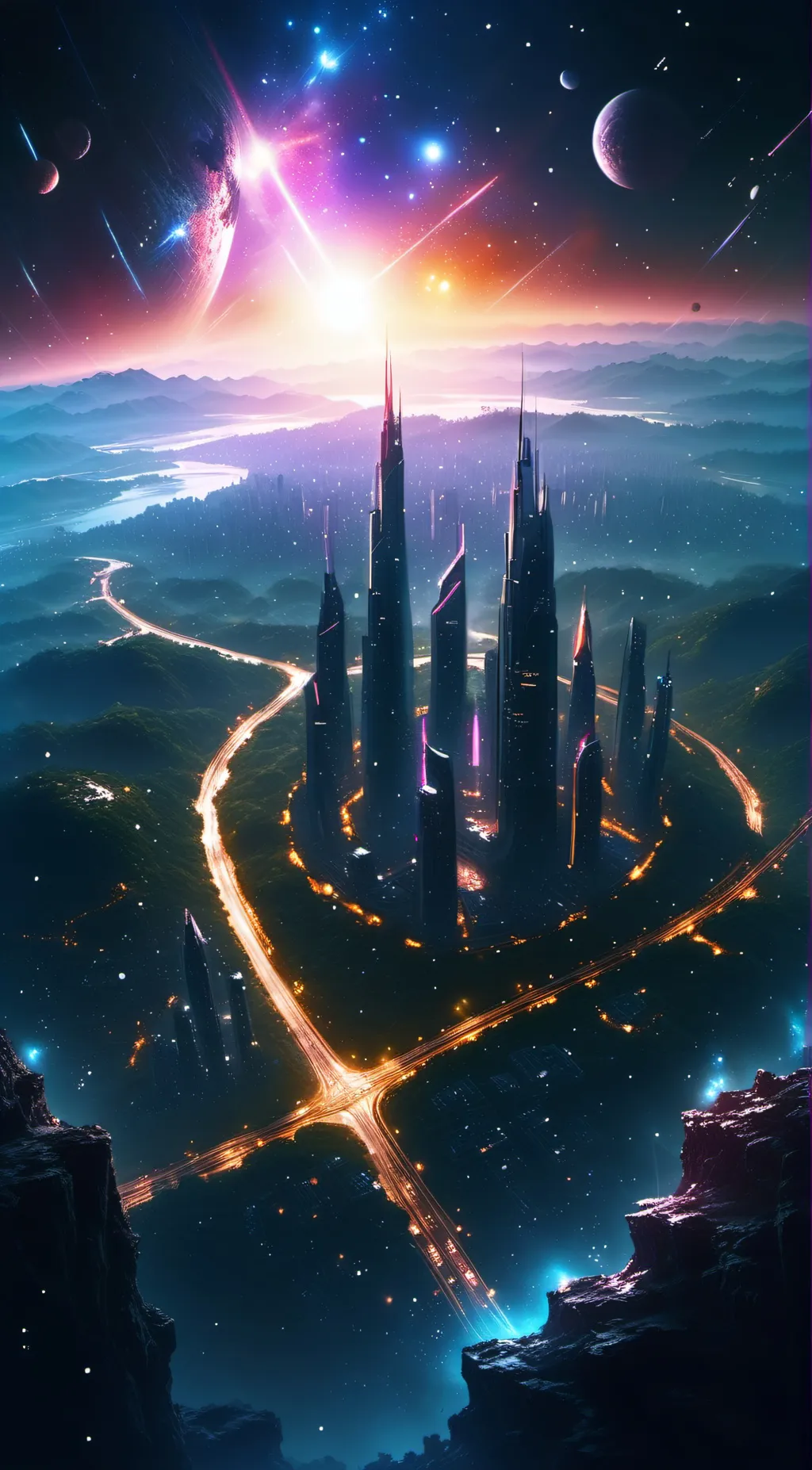 ai character: Ur city background