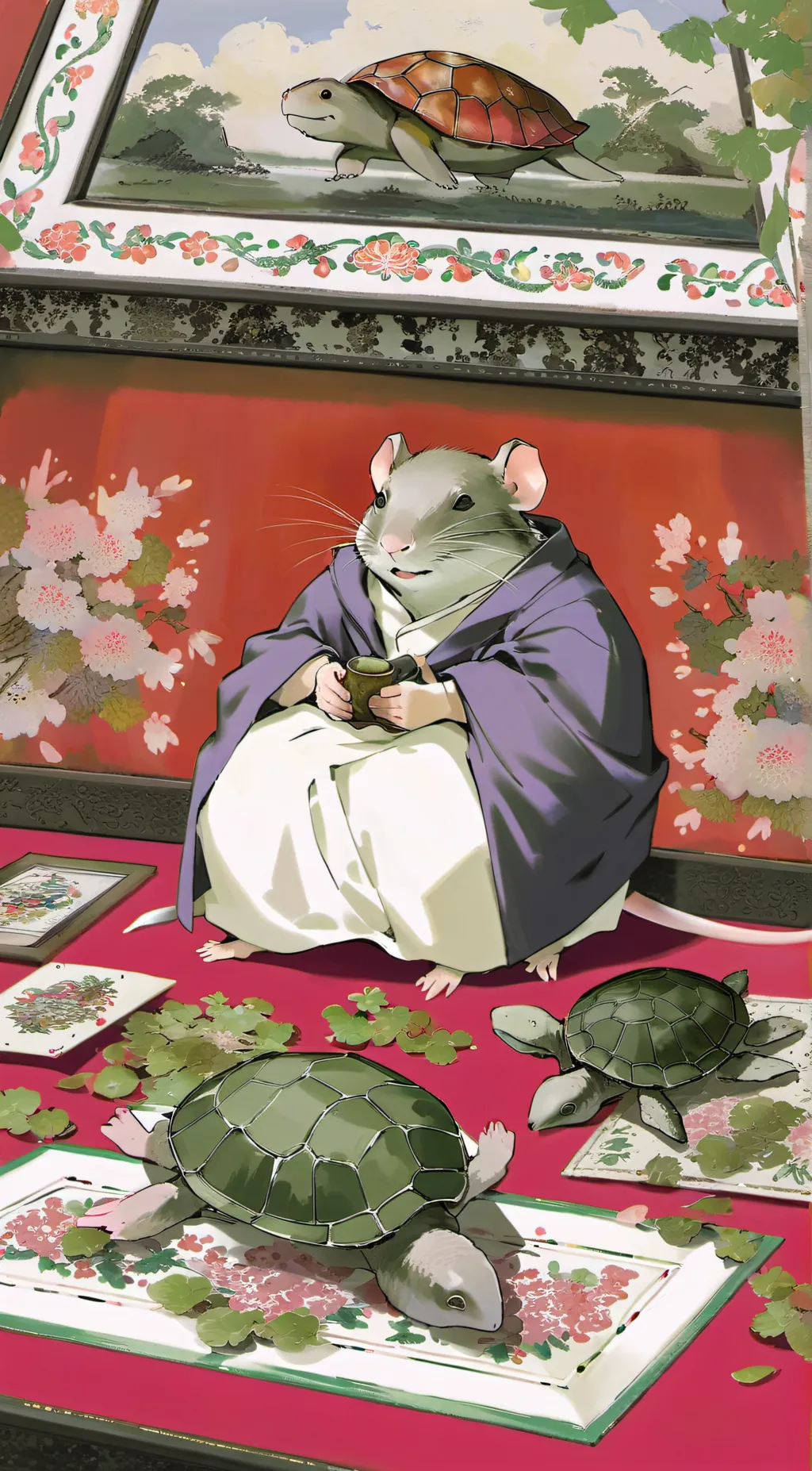 ai character: 🍕🥷🏻City Kappa🐢🐀 background