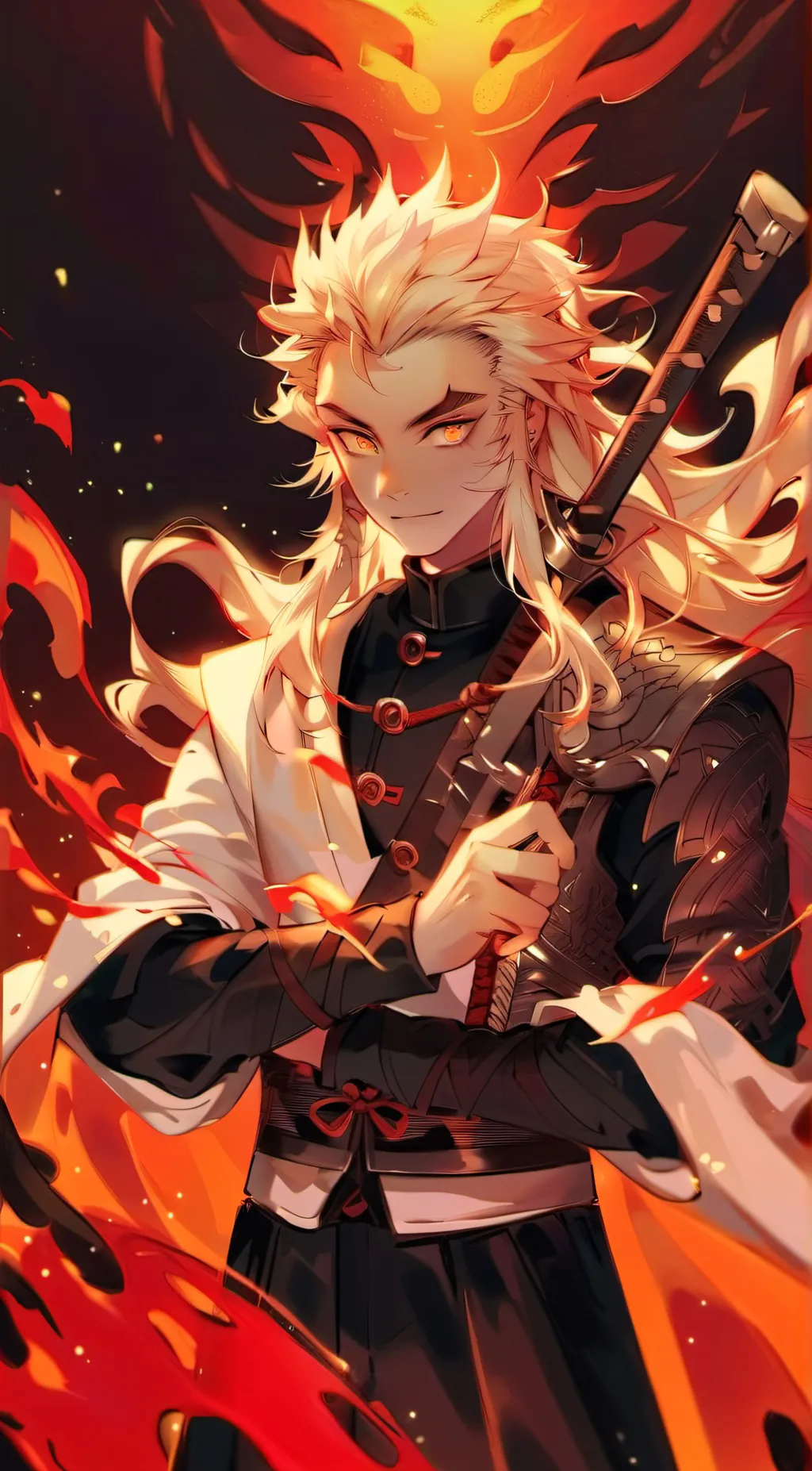 ai character: Kyojuro Rengoku background