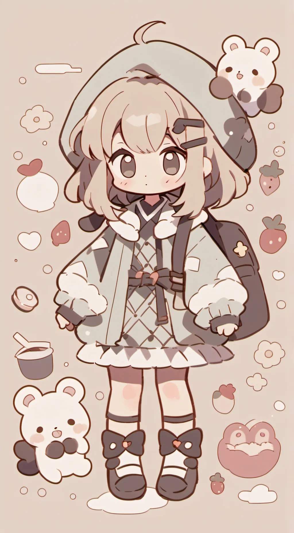 ai character: sleepover komi/c/ background