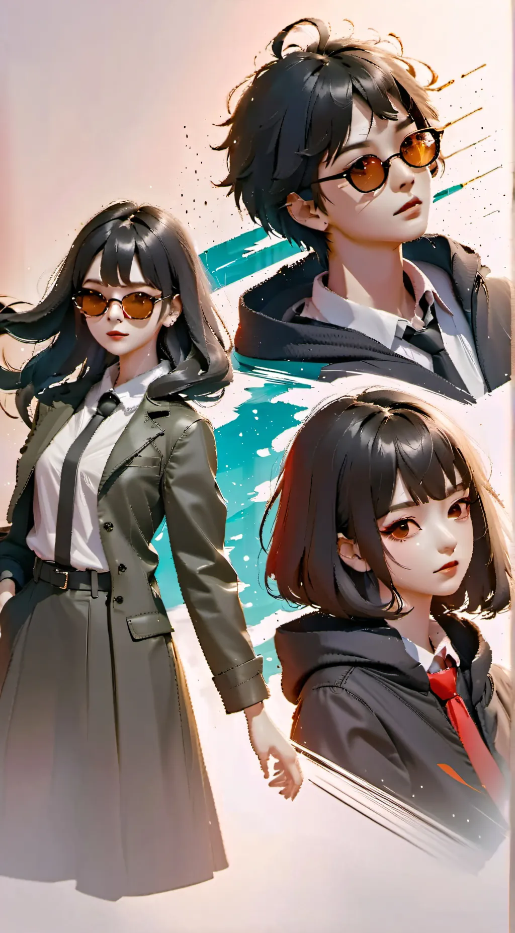 ai character: (//The 3s\\)  background