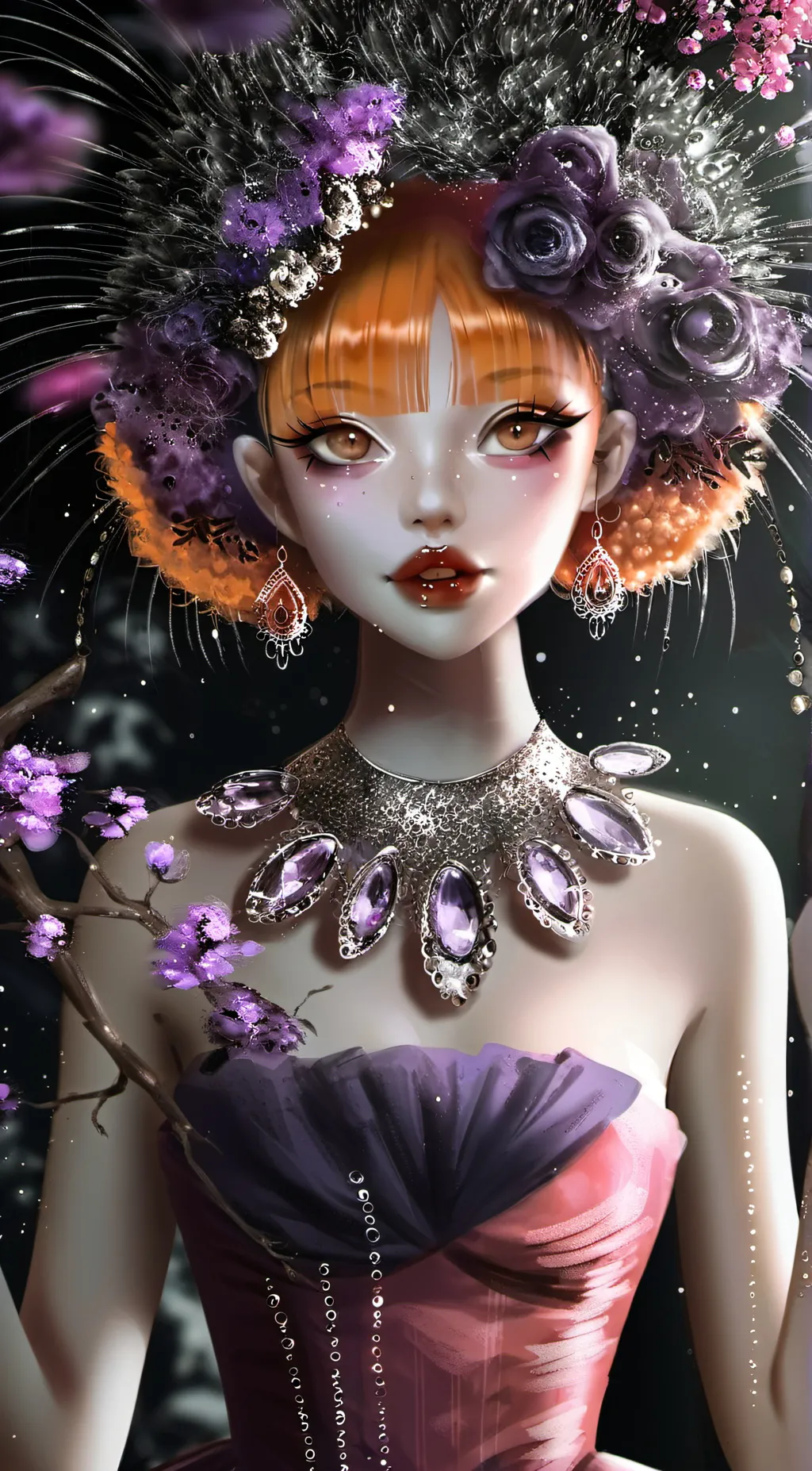 ai character: magenta background