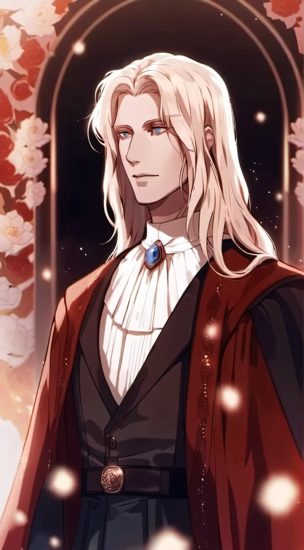 ai character: Adrian alucard  background