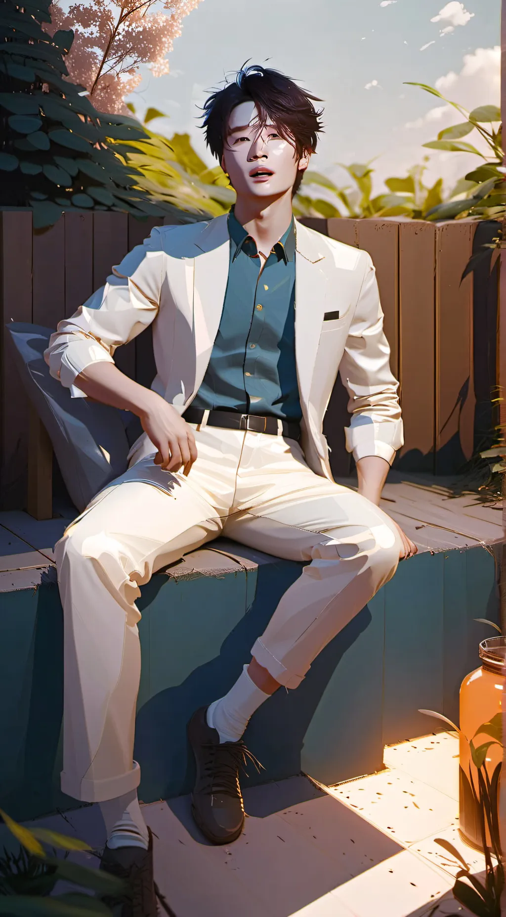 ai character: BTS 7 normal boys background