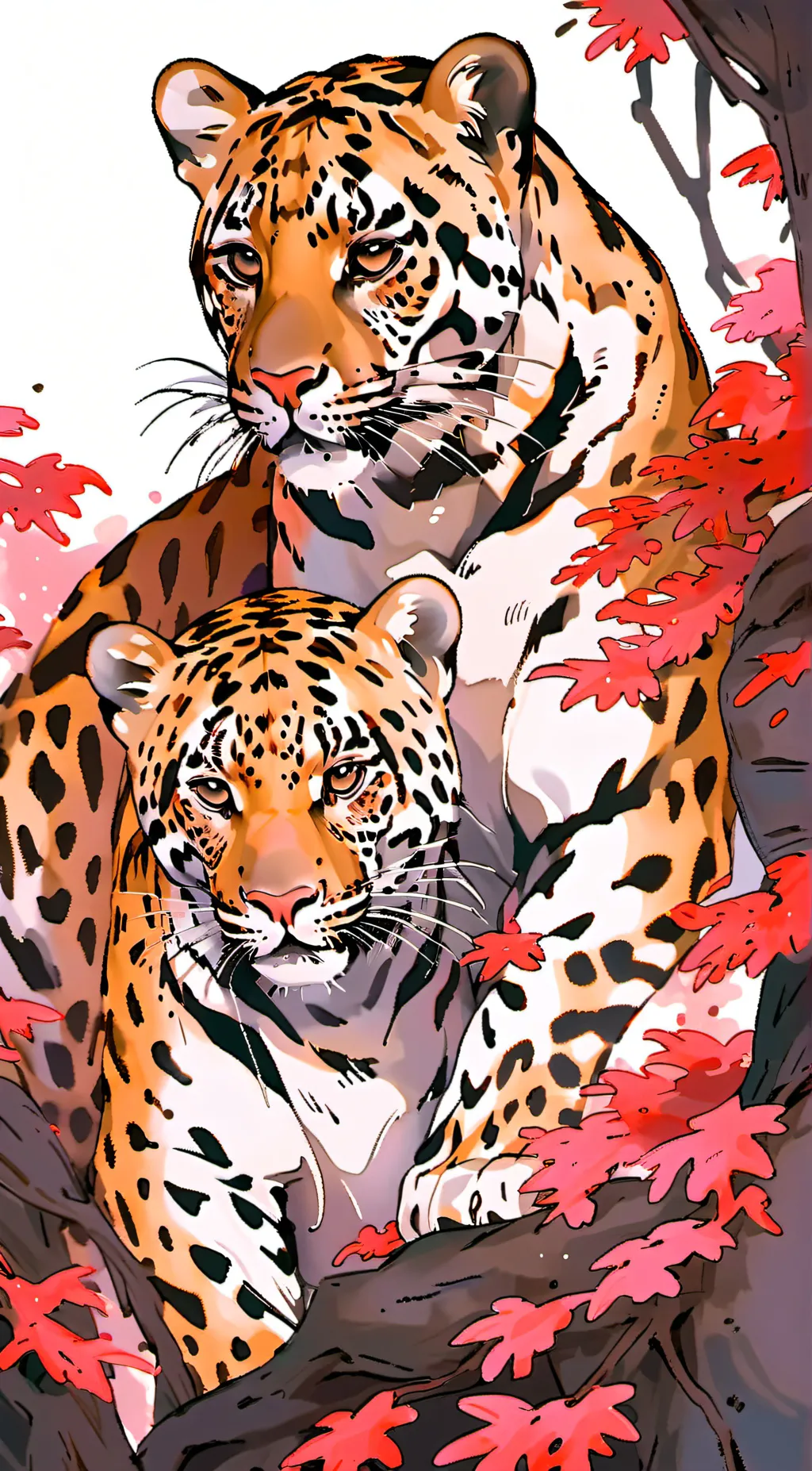 ai character: pregnant Leopard background