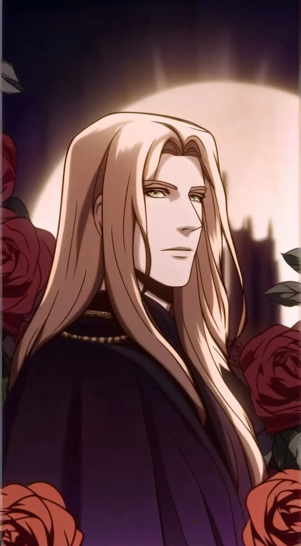 ai character: Adrian alucard  background