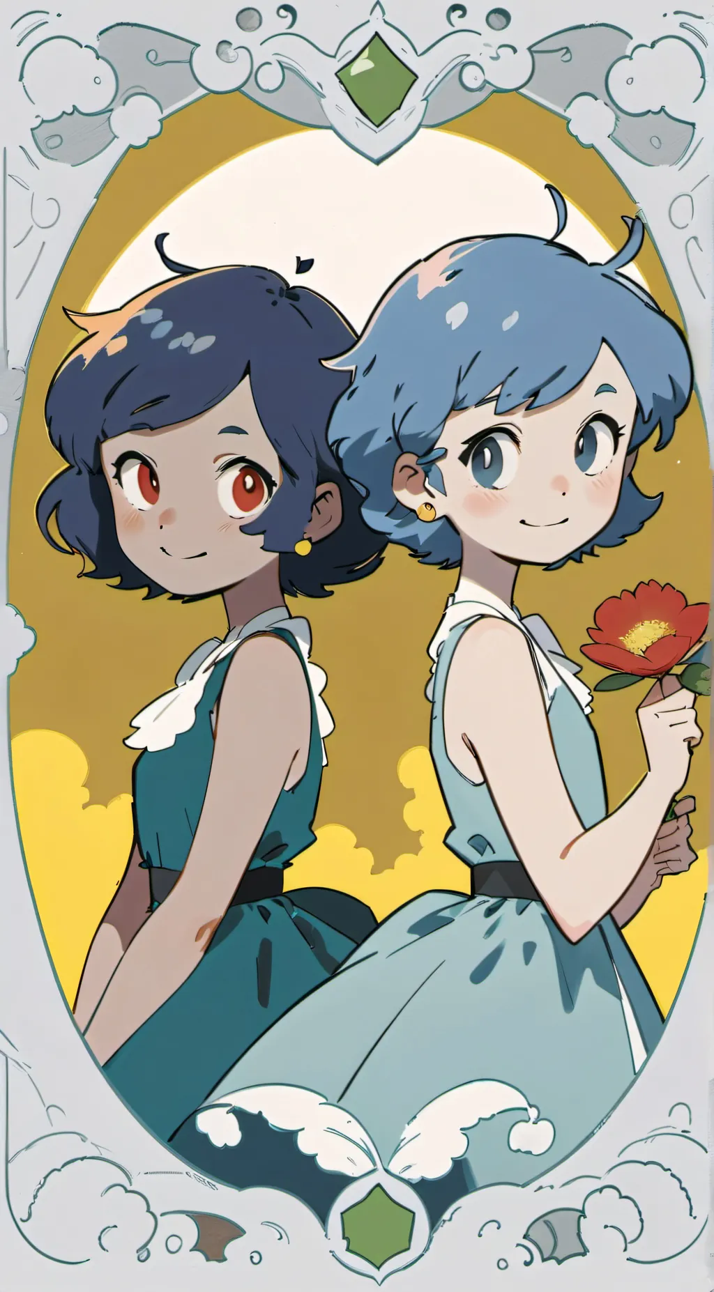 ai character: lisa and lilly background