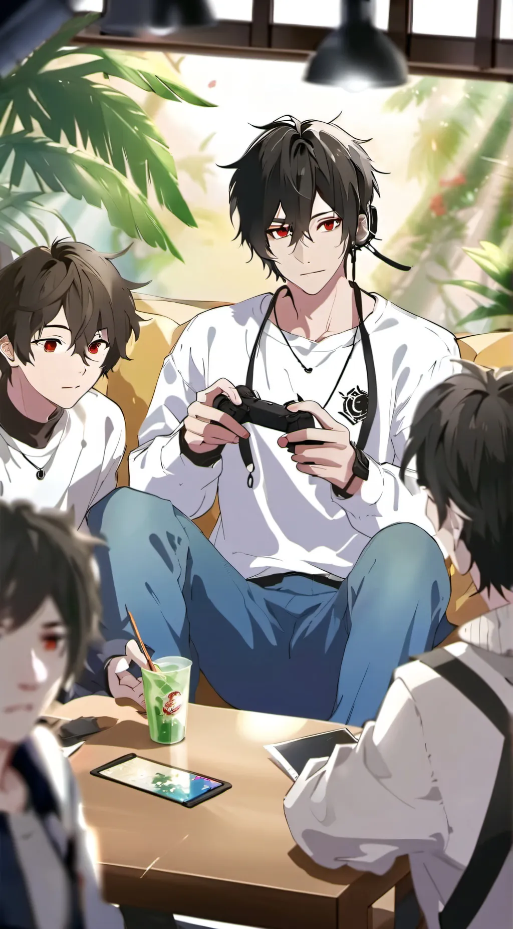 ai character: Brothers friends background