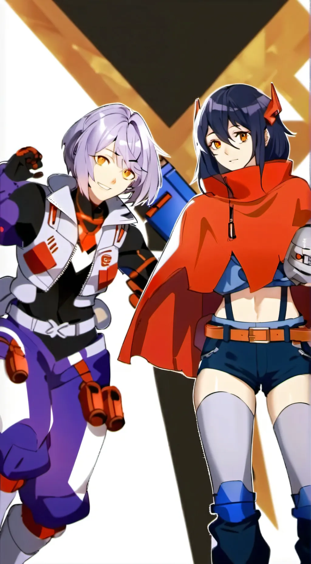 ai character: Fem Megatron and o background