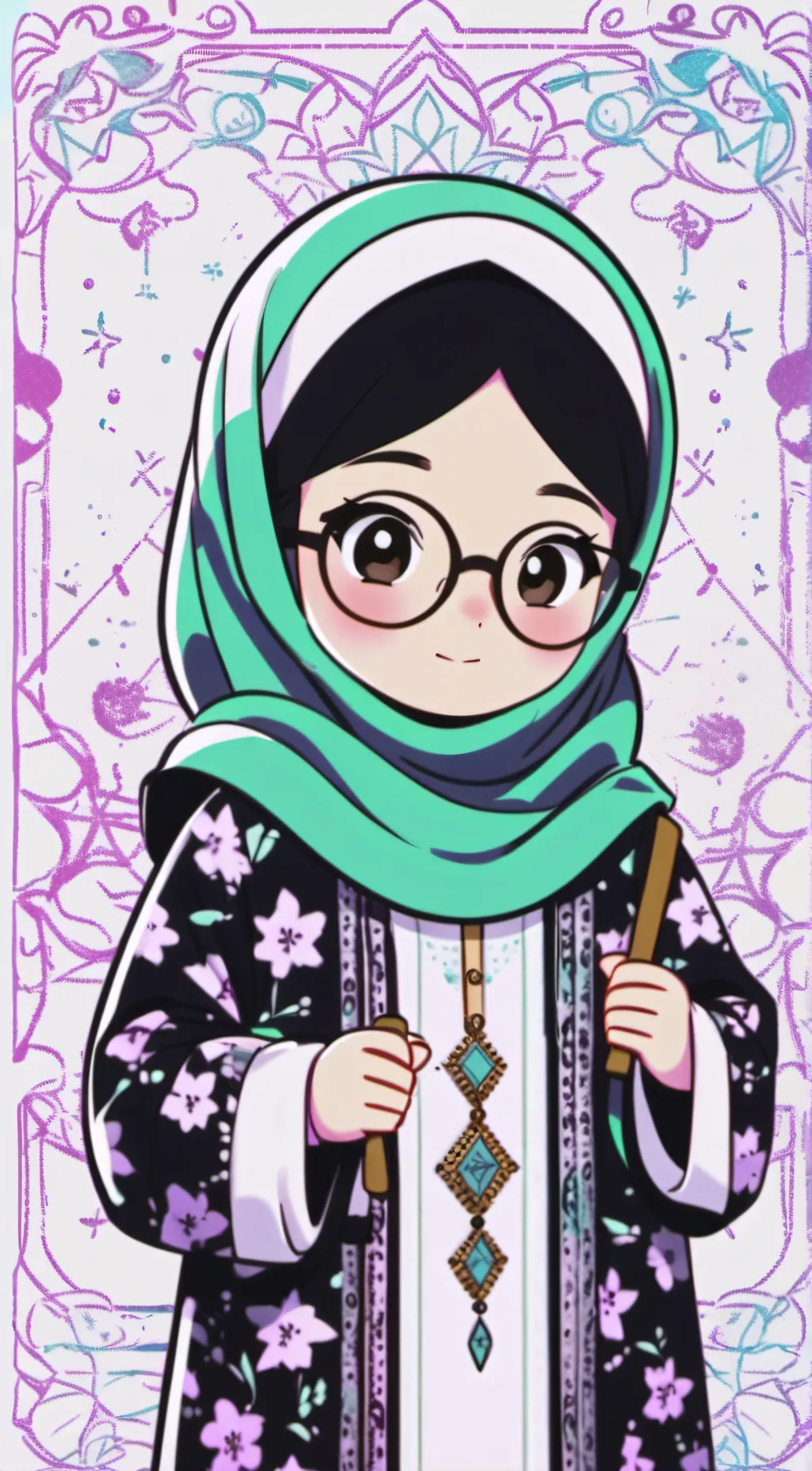 ai character: O-OOmar and hanna! background