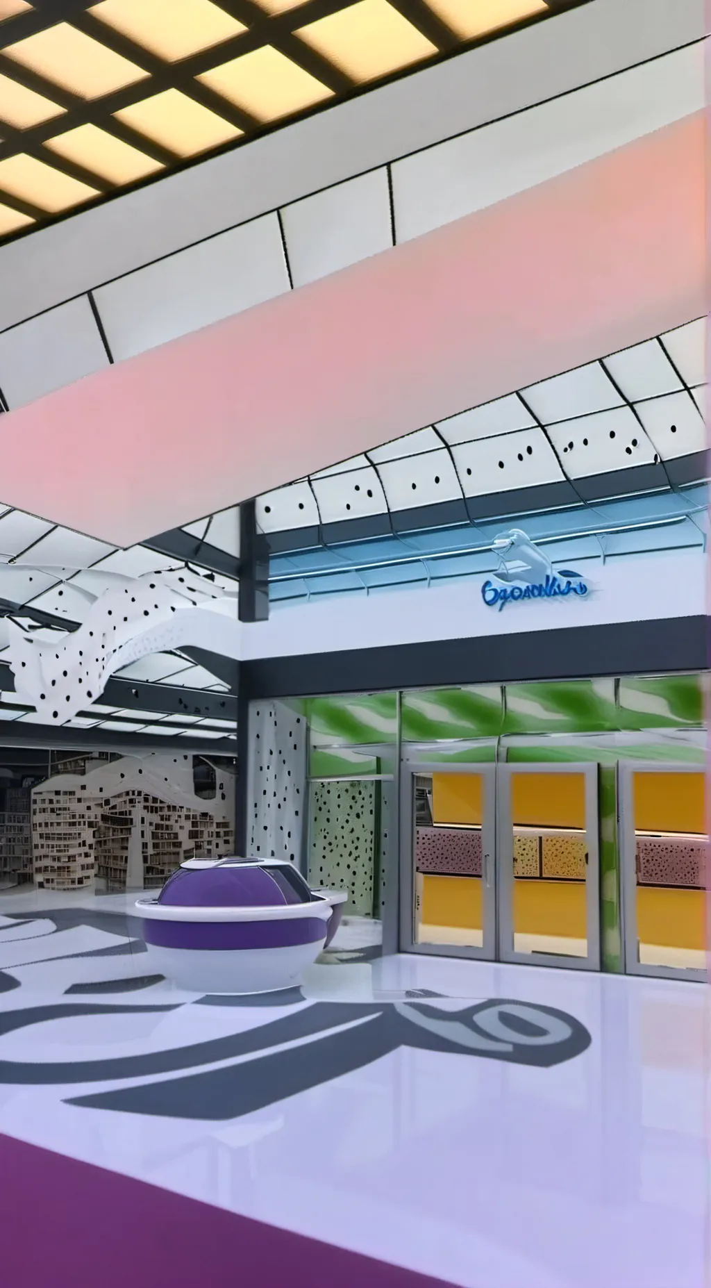 ai character: Hotel TOYS R US background