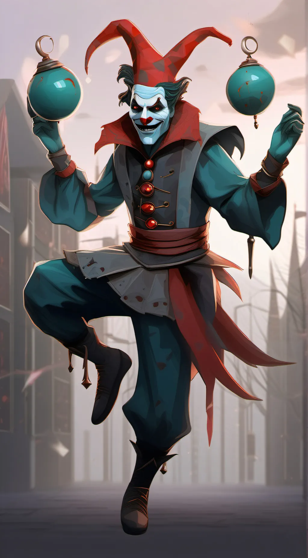 ai character: the fool tarot  background