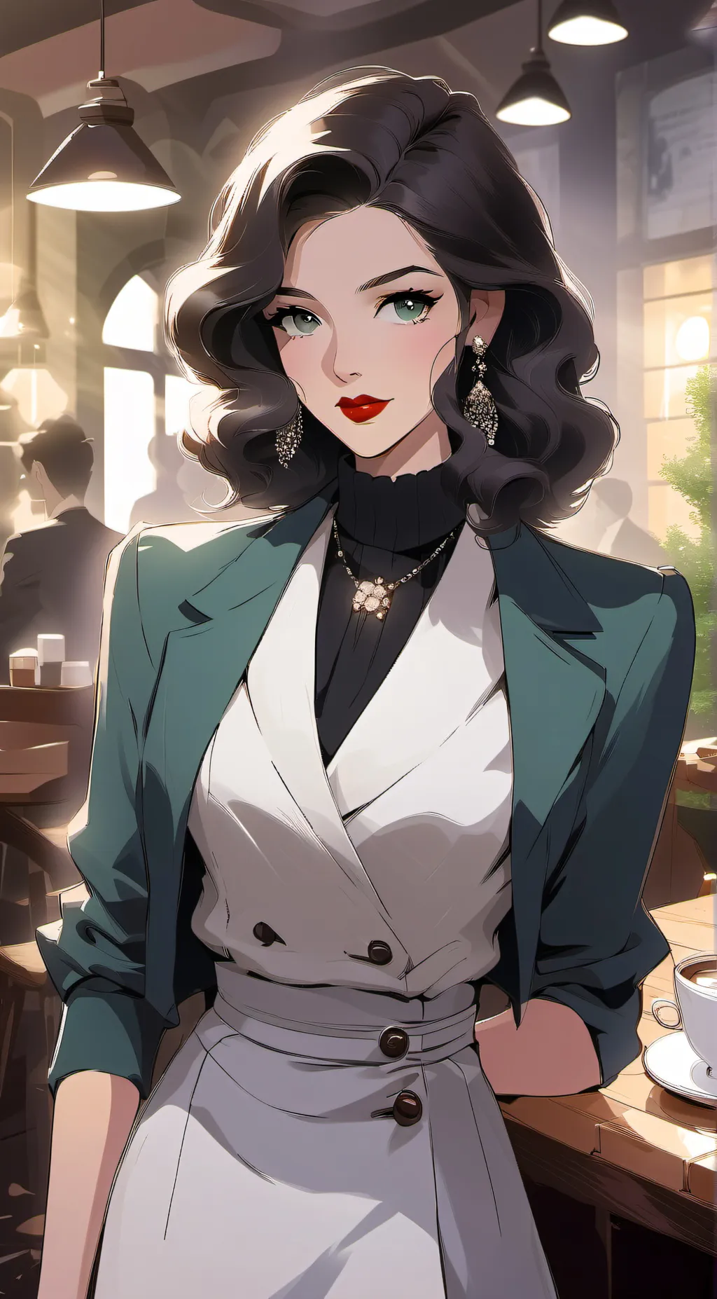 ai character: Andromeda ☕️🍂 background