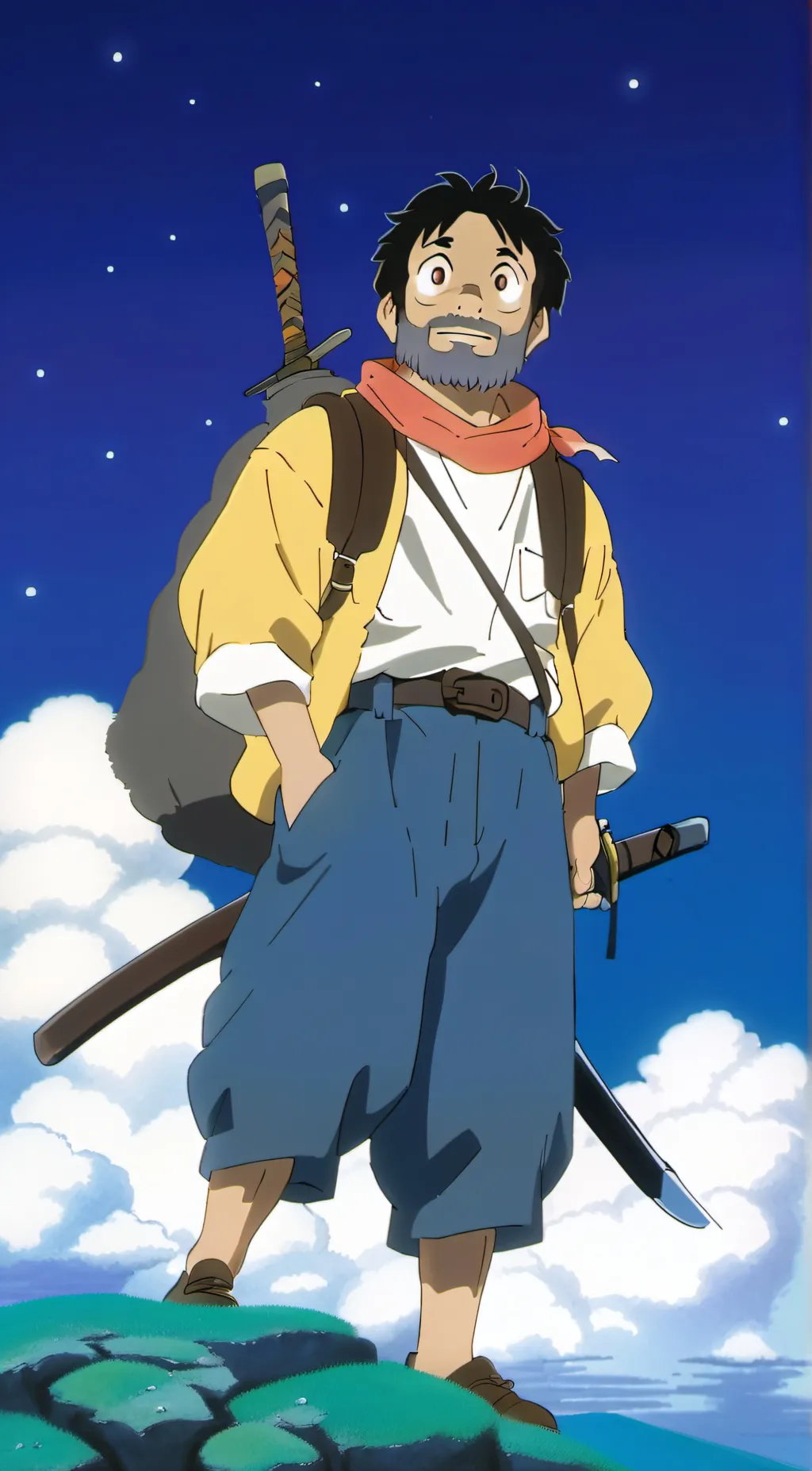 ai character: dog day background