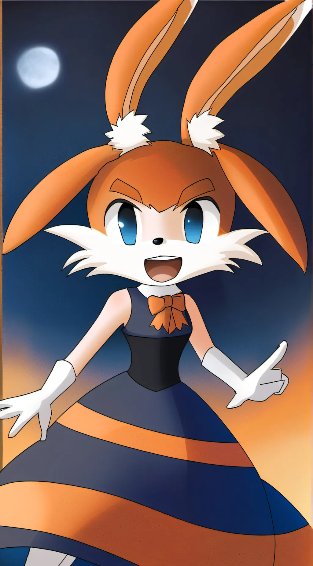 ai character: creamy the rabbit background