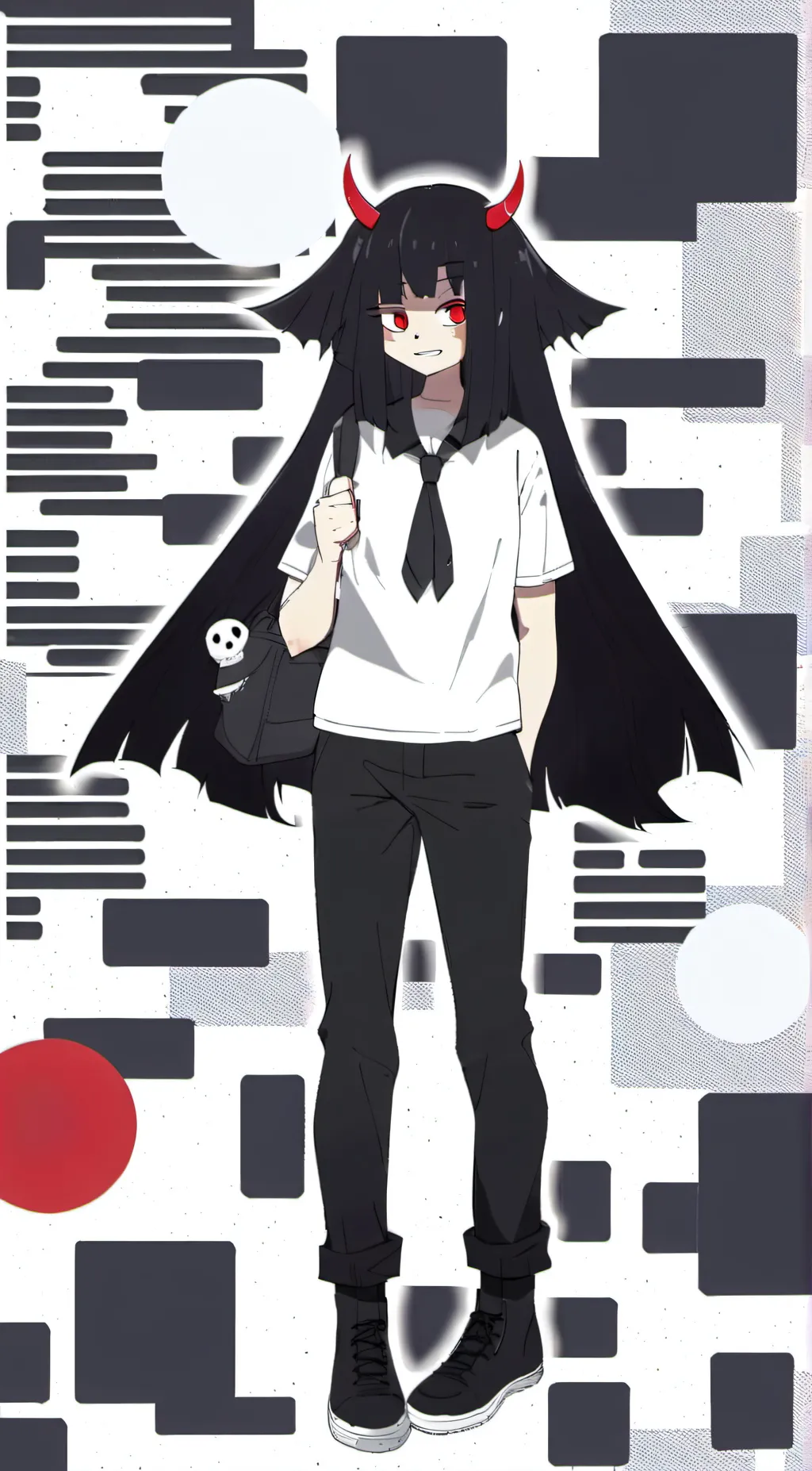 ai character: miss circle background