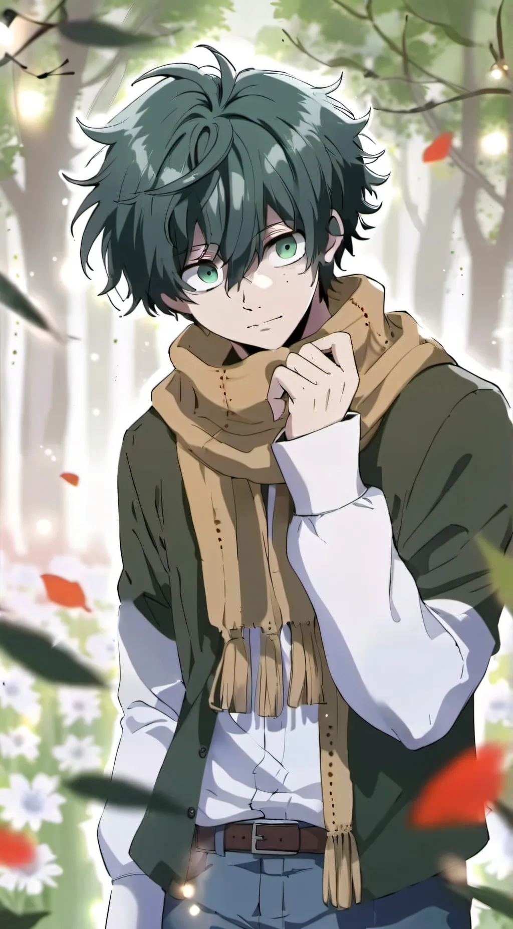 ai character: Dark deku background