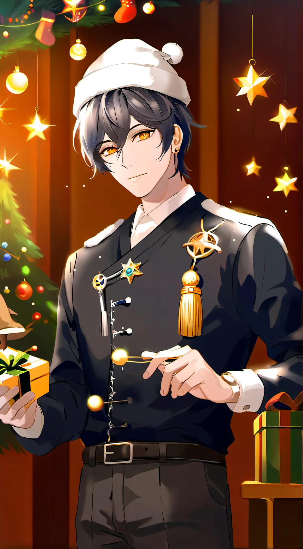 ai character: sun moon and lunar background