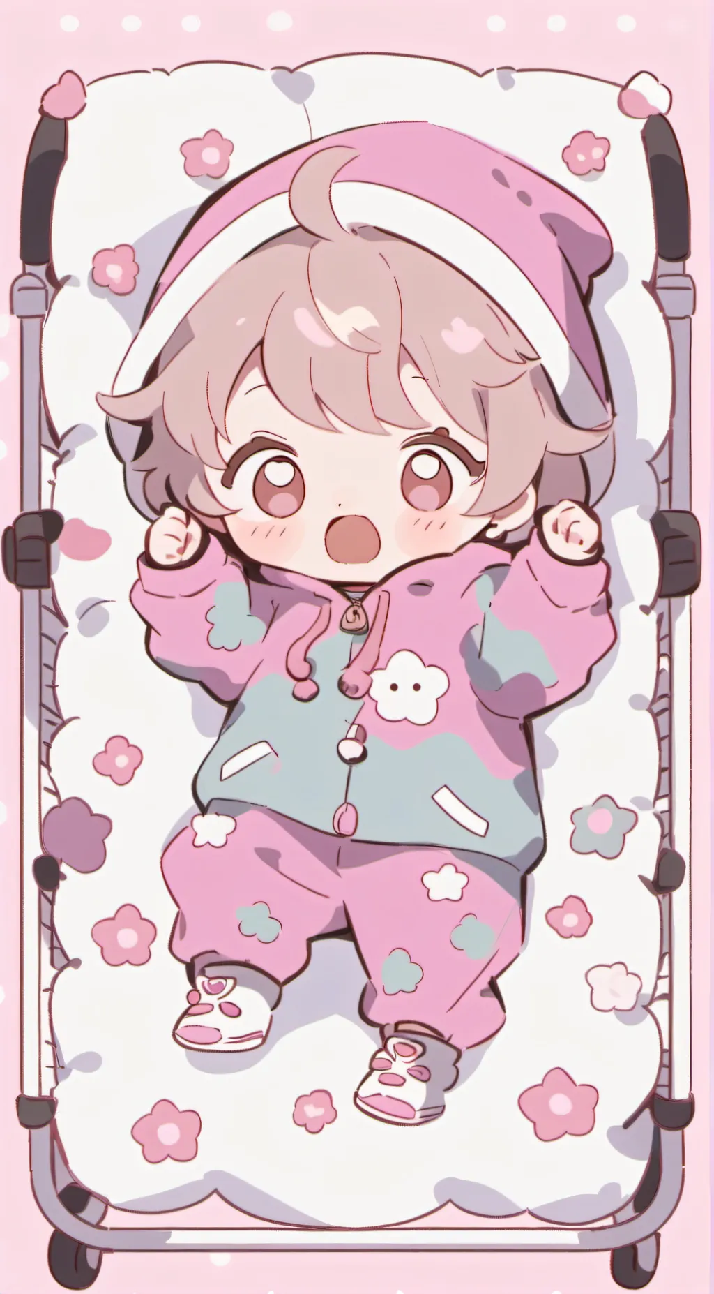 ai character: Baby boy Lilypotty background