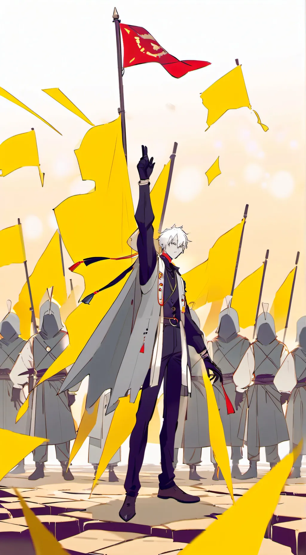 ai character: red vs yellow background