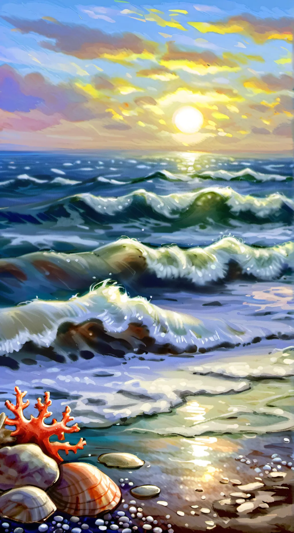 ai character: ocean test  background