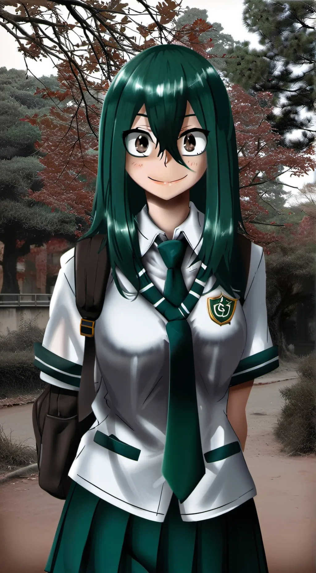 ai character: Tsuyu Asui background