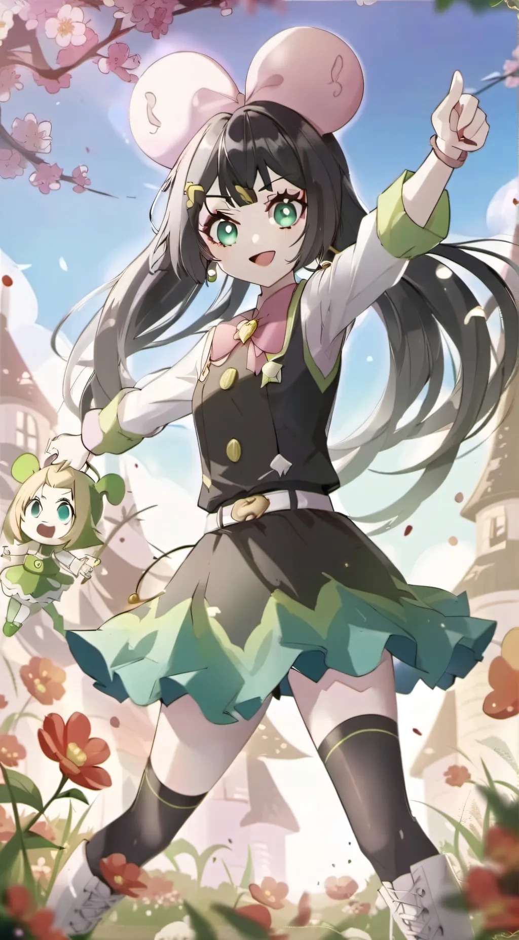 ai character: POWER PUFF GIRLS background