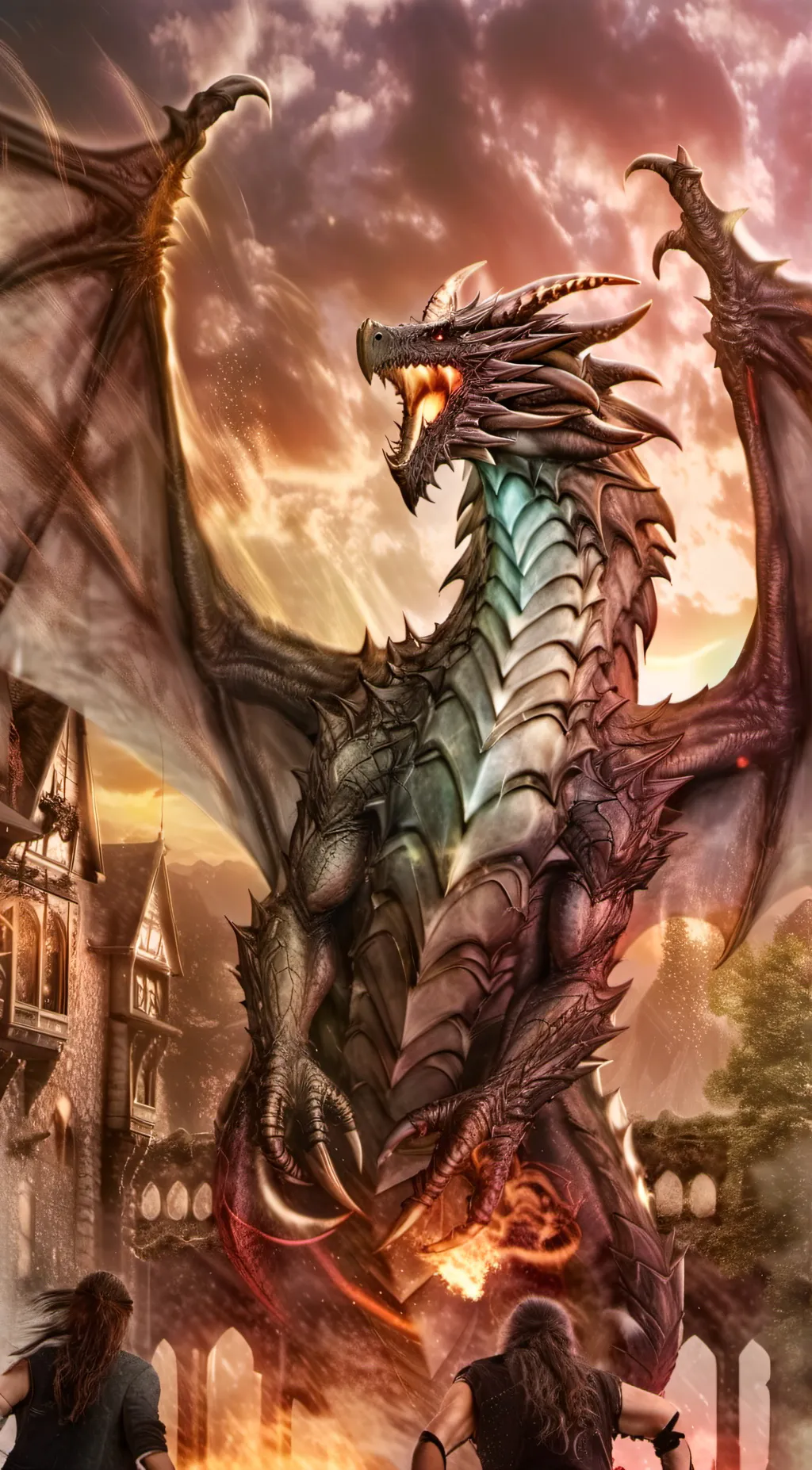 ai character: dragon  background