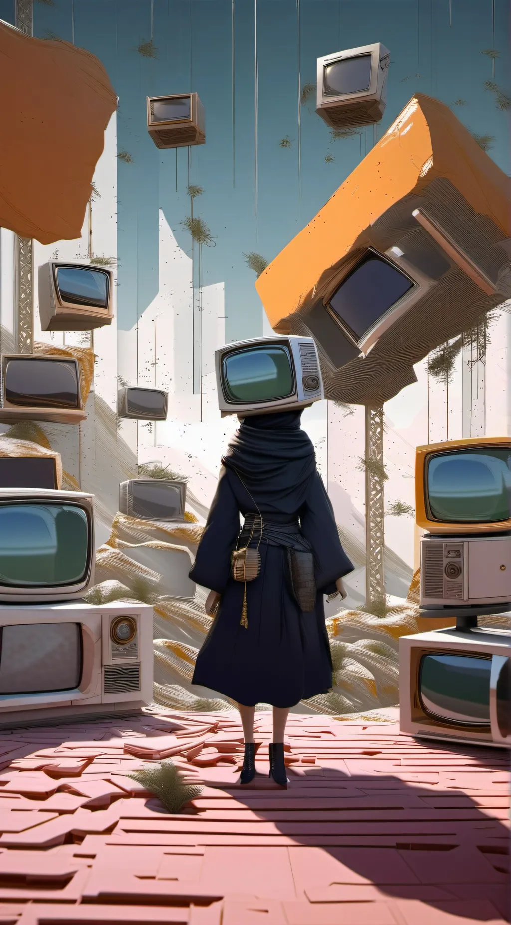 ai character: tv women background