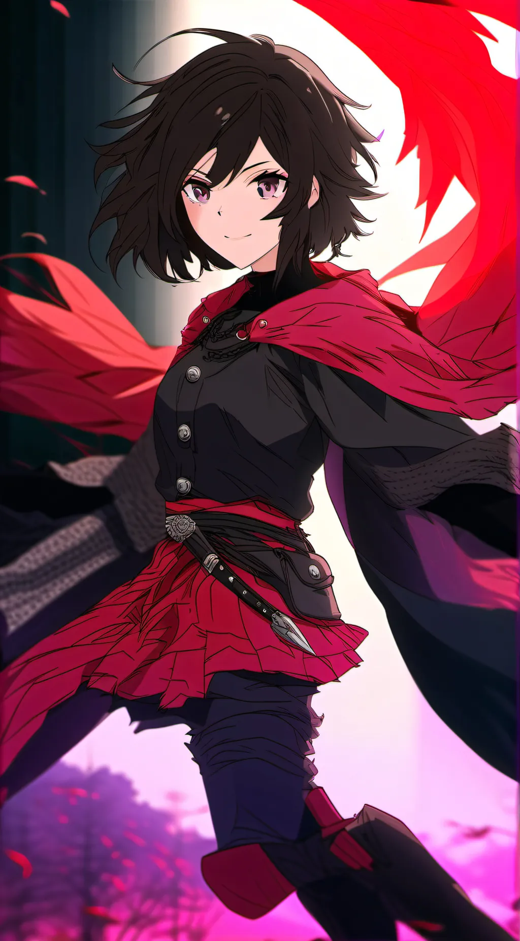 ai character: Ruby Rose (RWBY) background