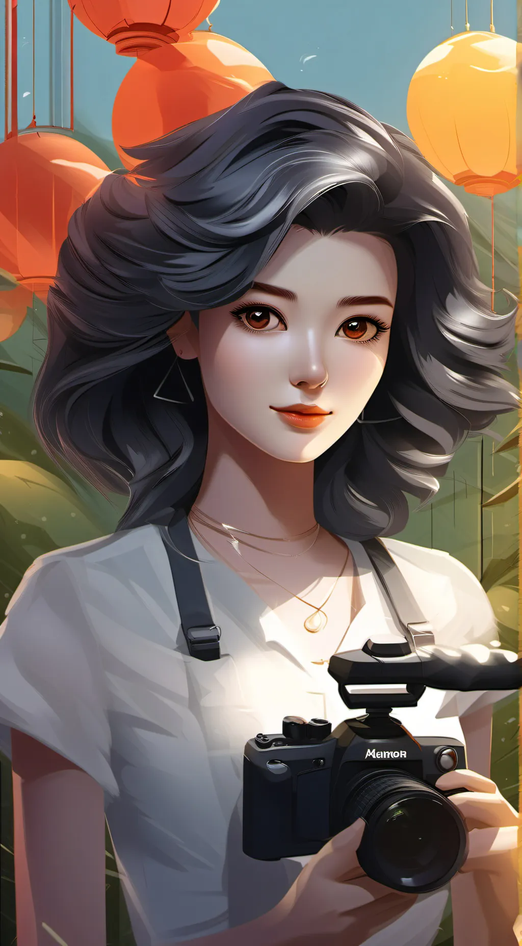 ai character: lilack background