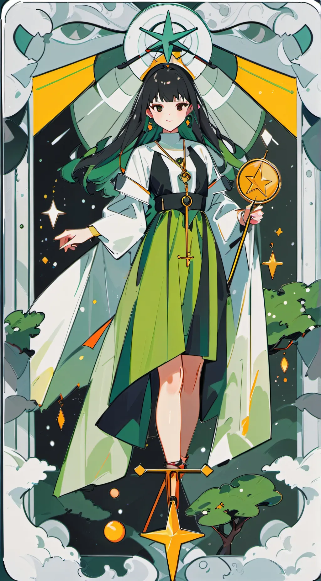 ai character: 🌳🍀💚urethi💚🍀🌳 background