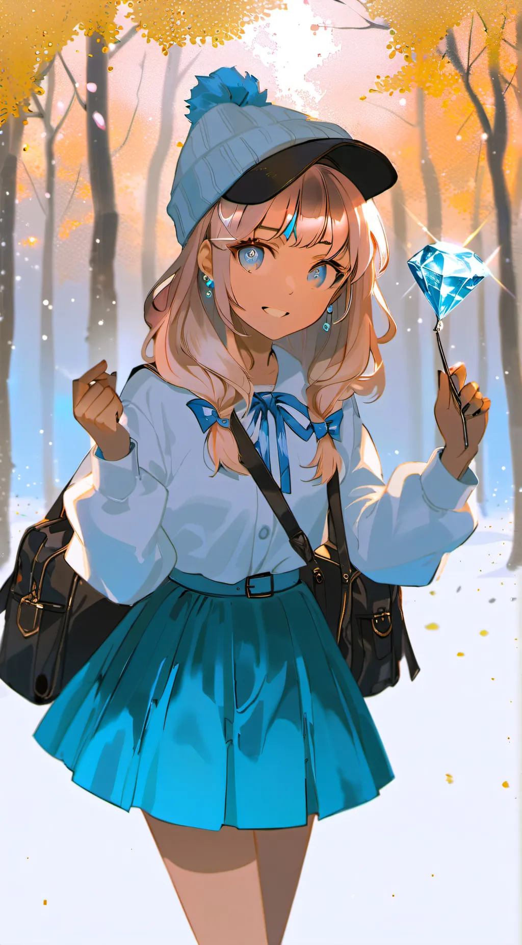 ai character: Emerald background