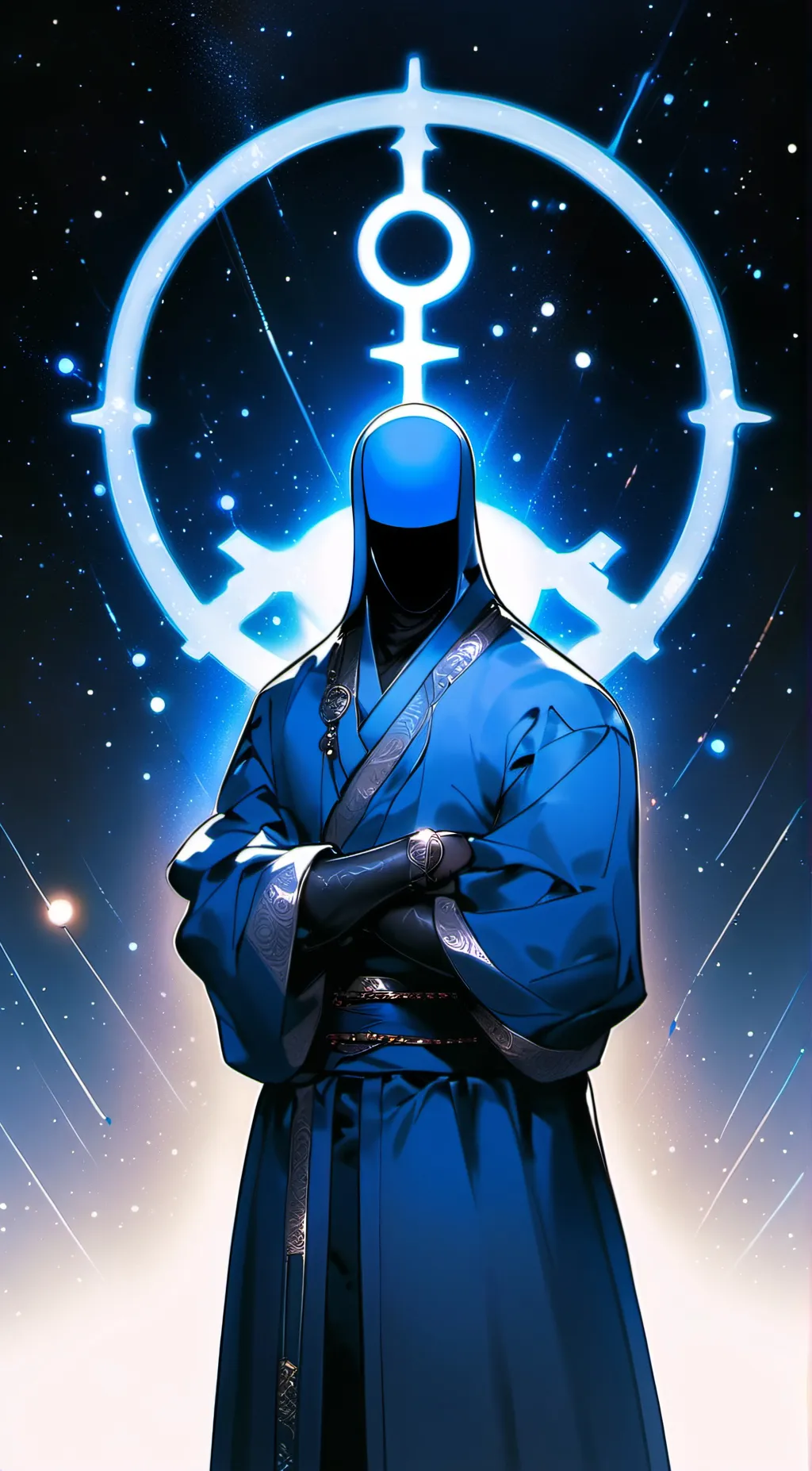 ai character: artificial god background