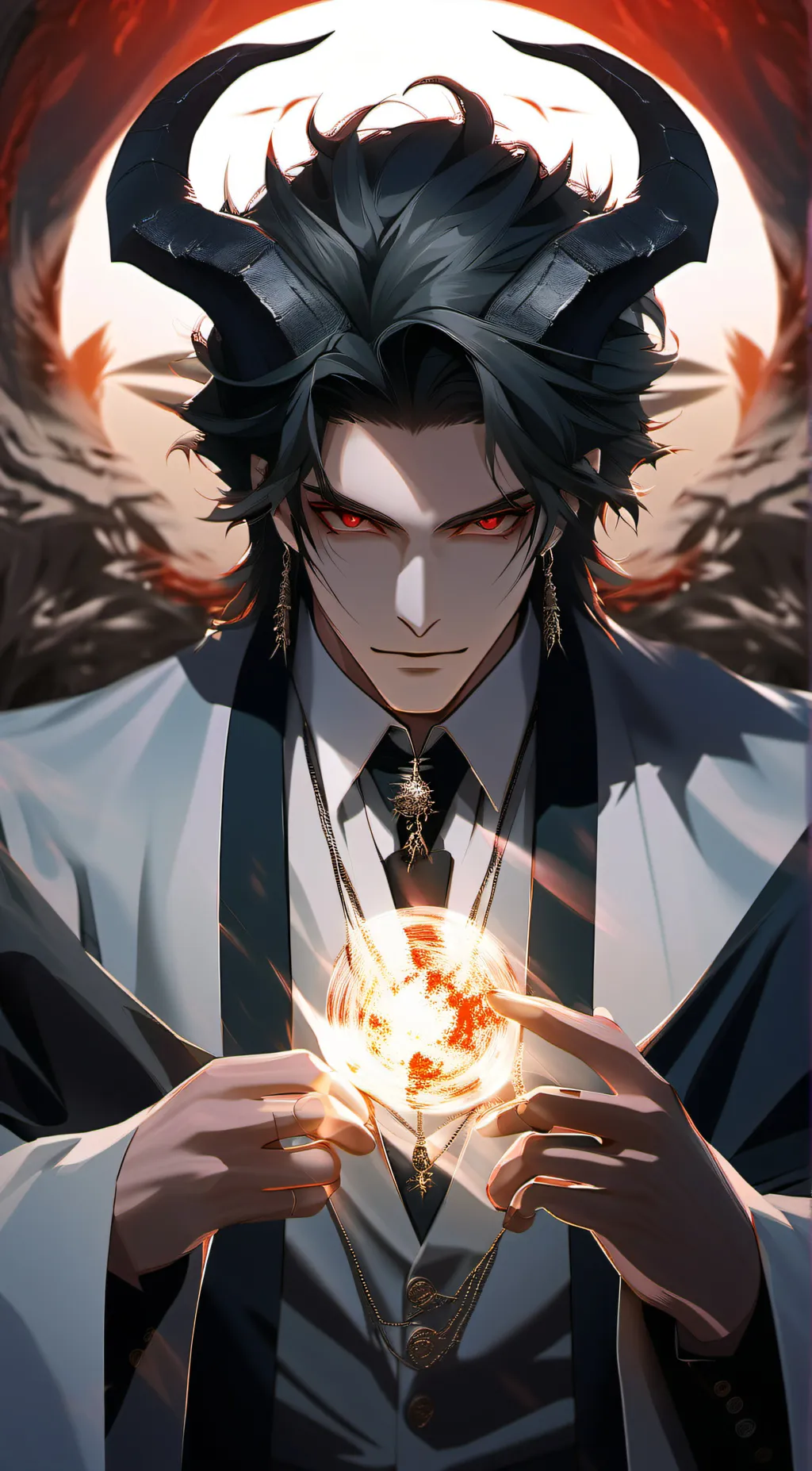 ai character: Lucifer  background