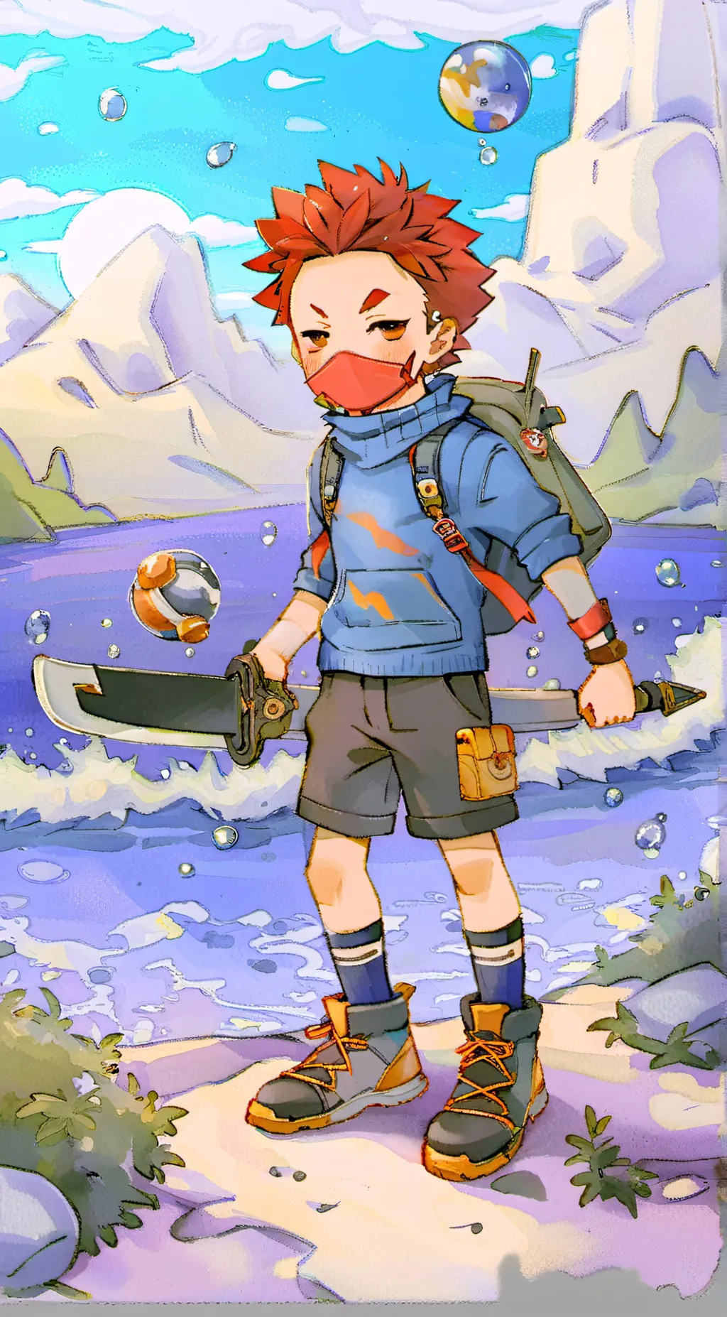 ai character: baby kirishima background