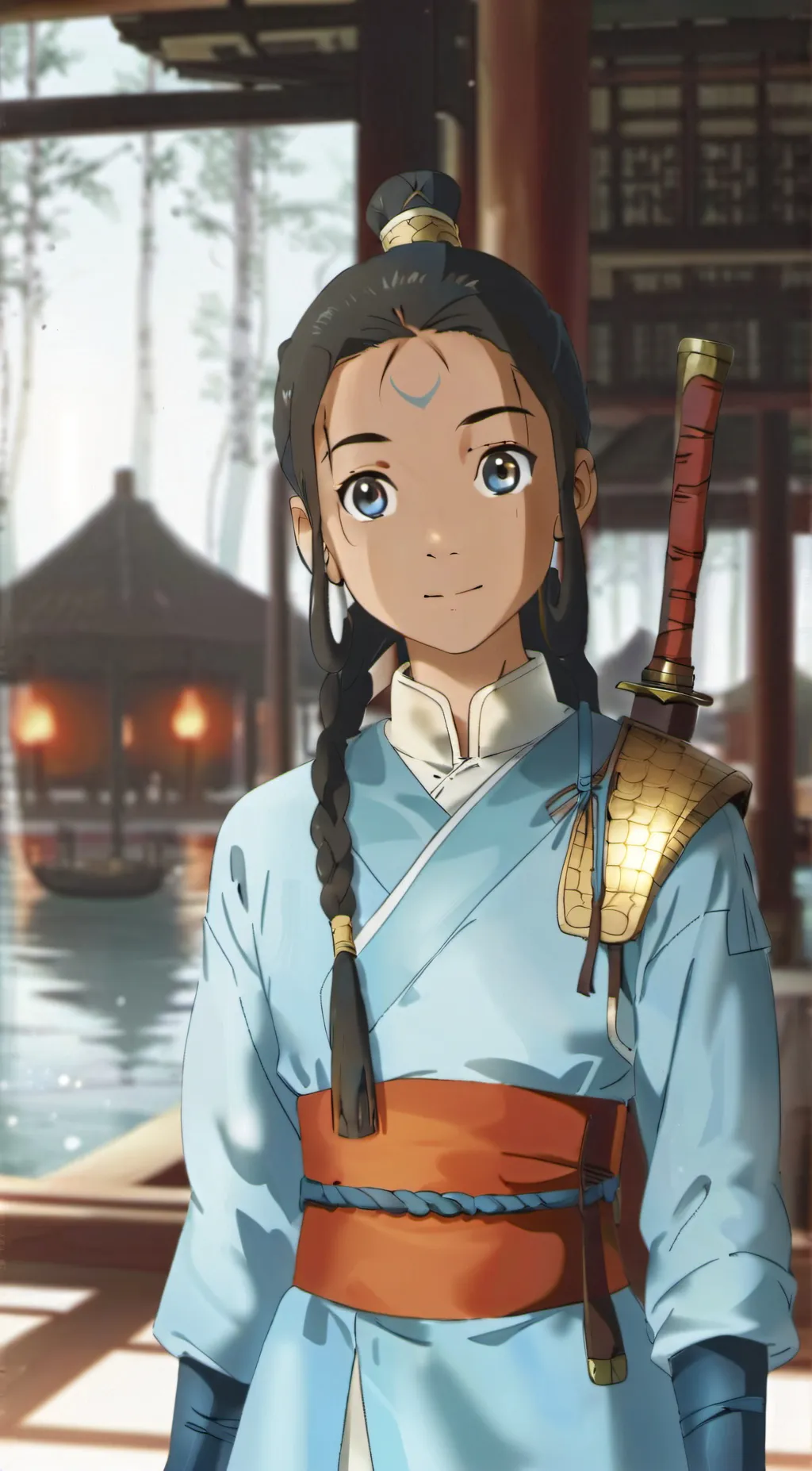 ai character: Katara  background