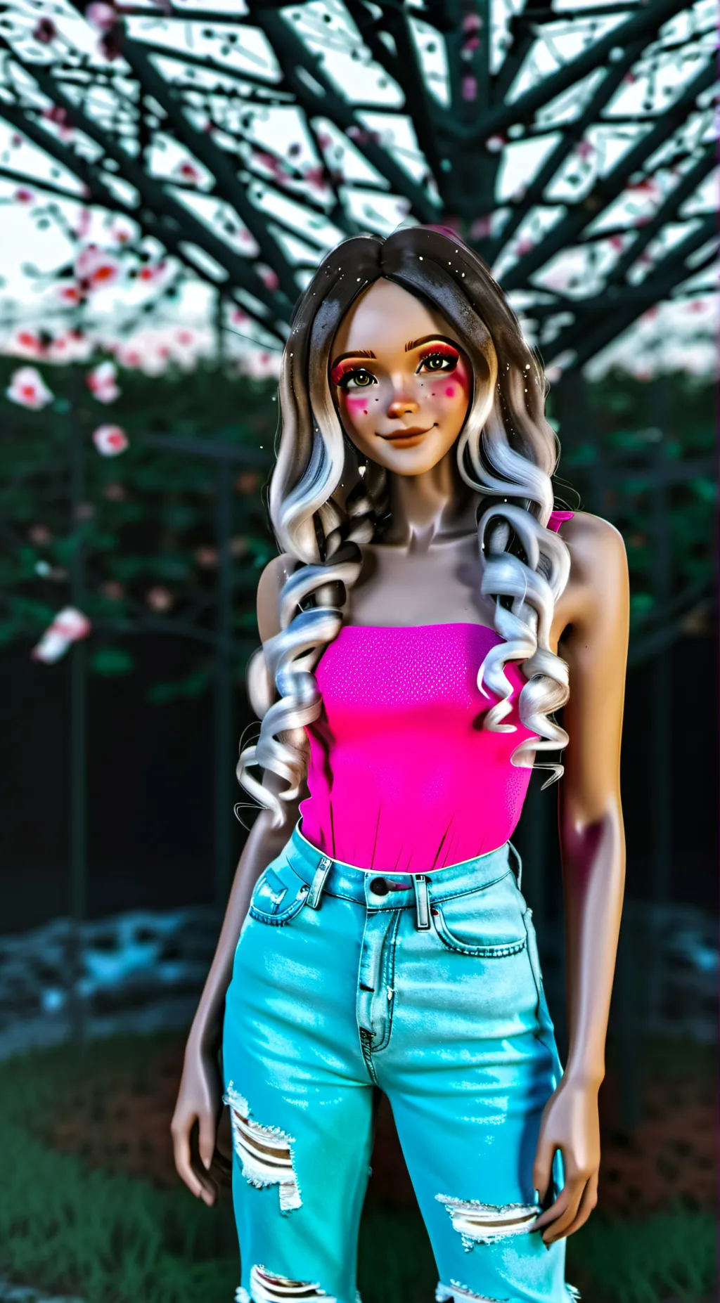 ai character: Ashley background