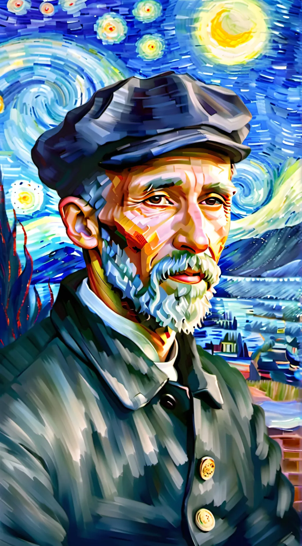 ai character: Old dad background