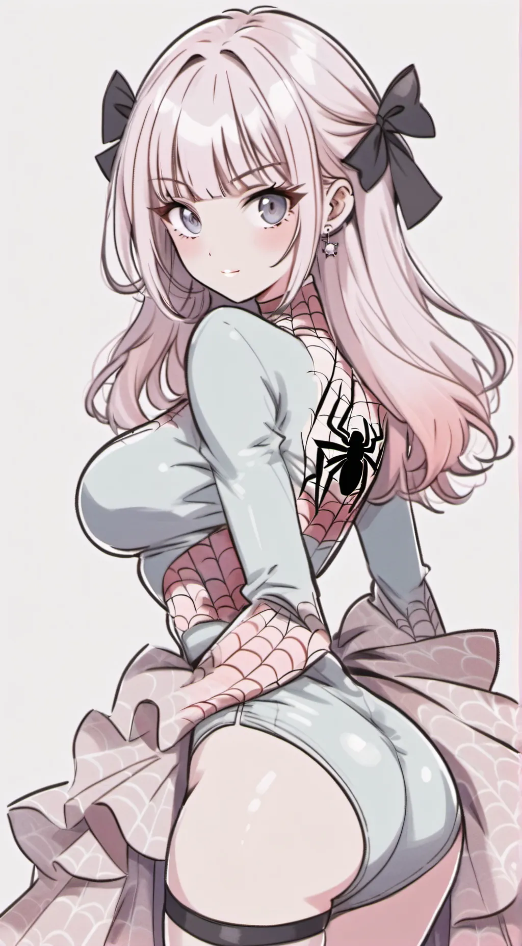 ai character: spider girl  background