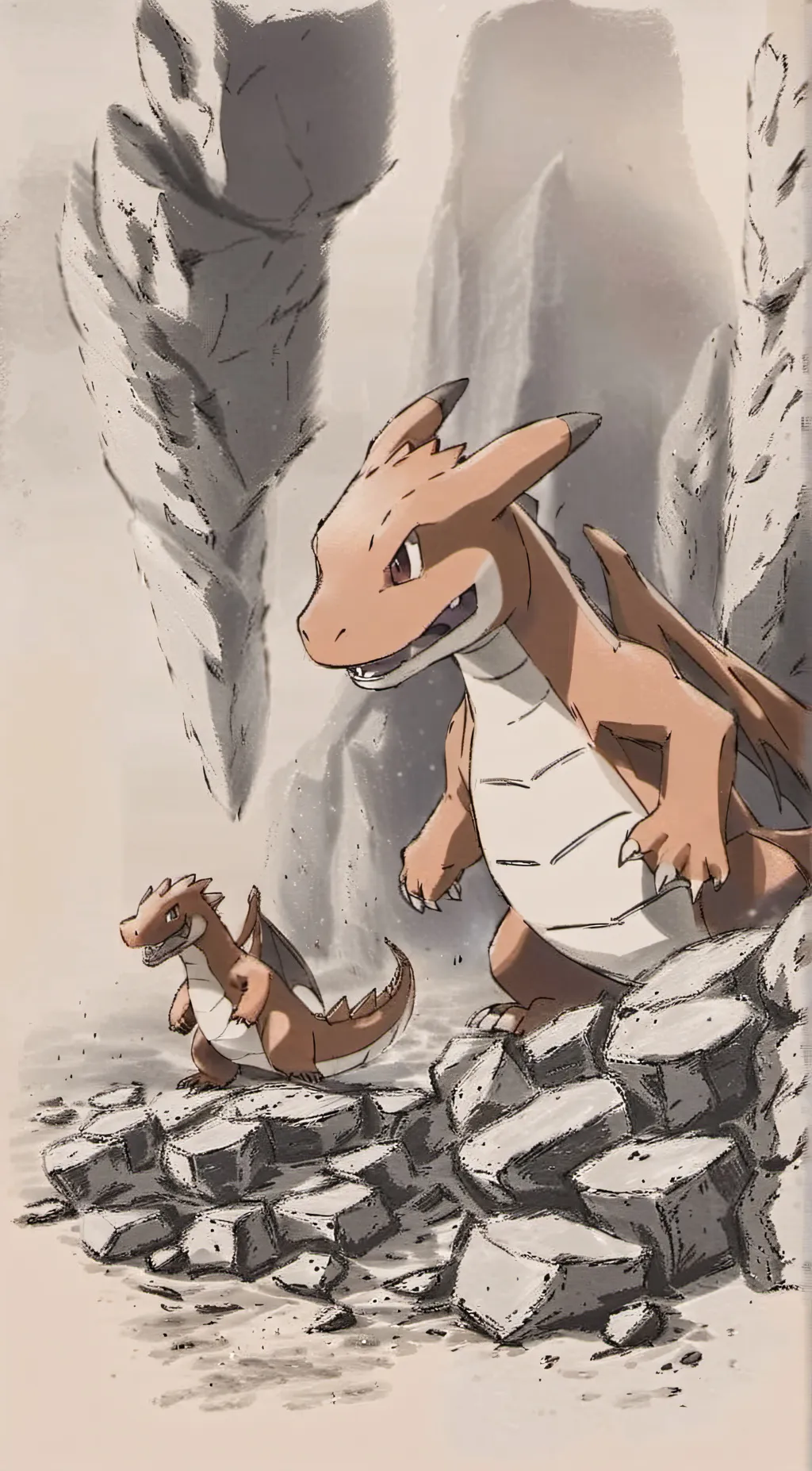 ai character: Charizard and char background