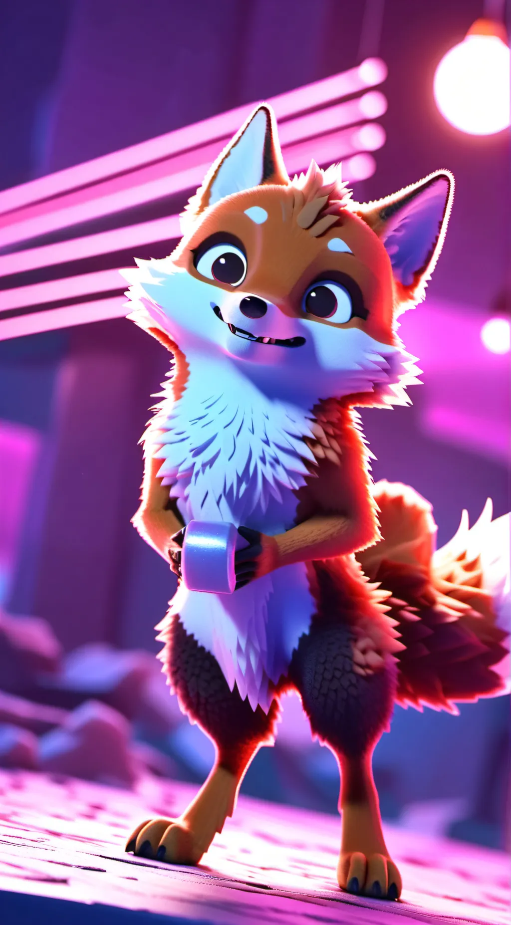 ai character: Sus Fox background