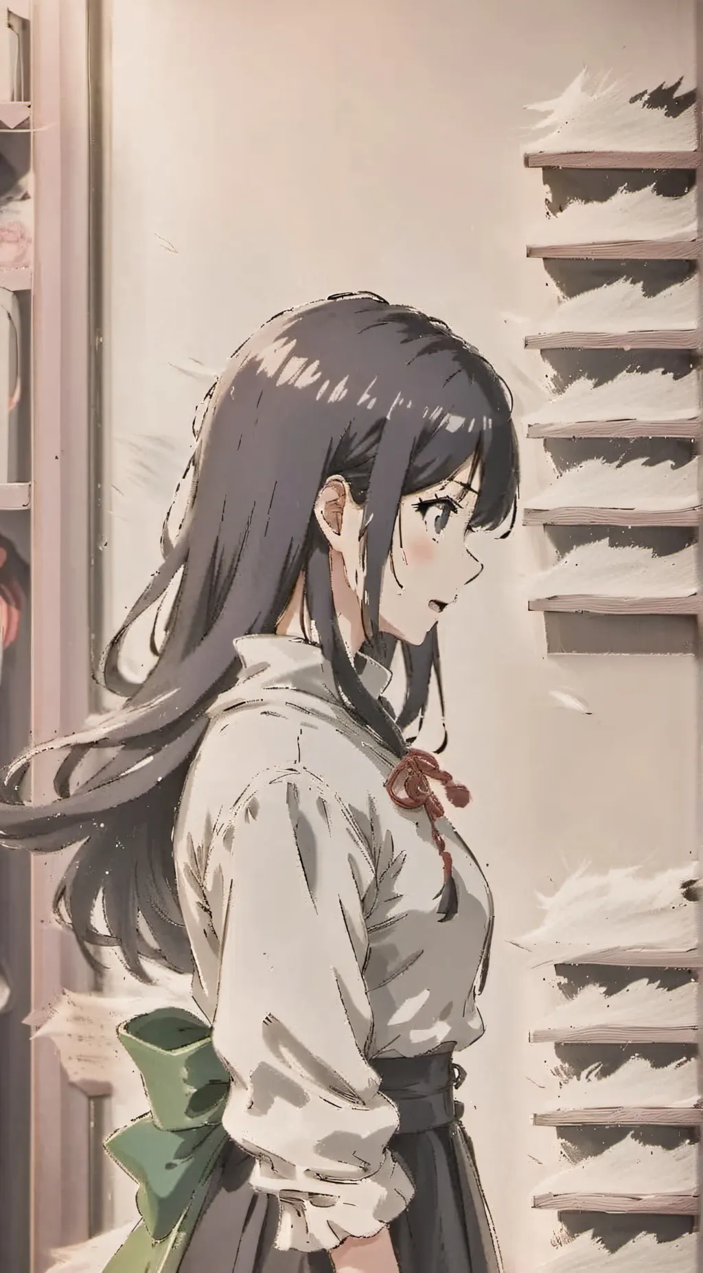 ai character: Violet background