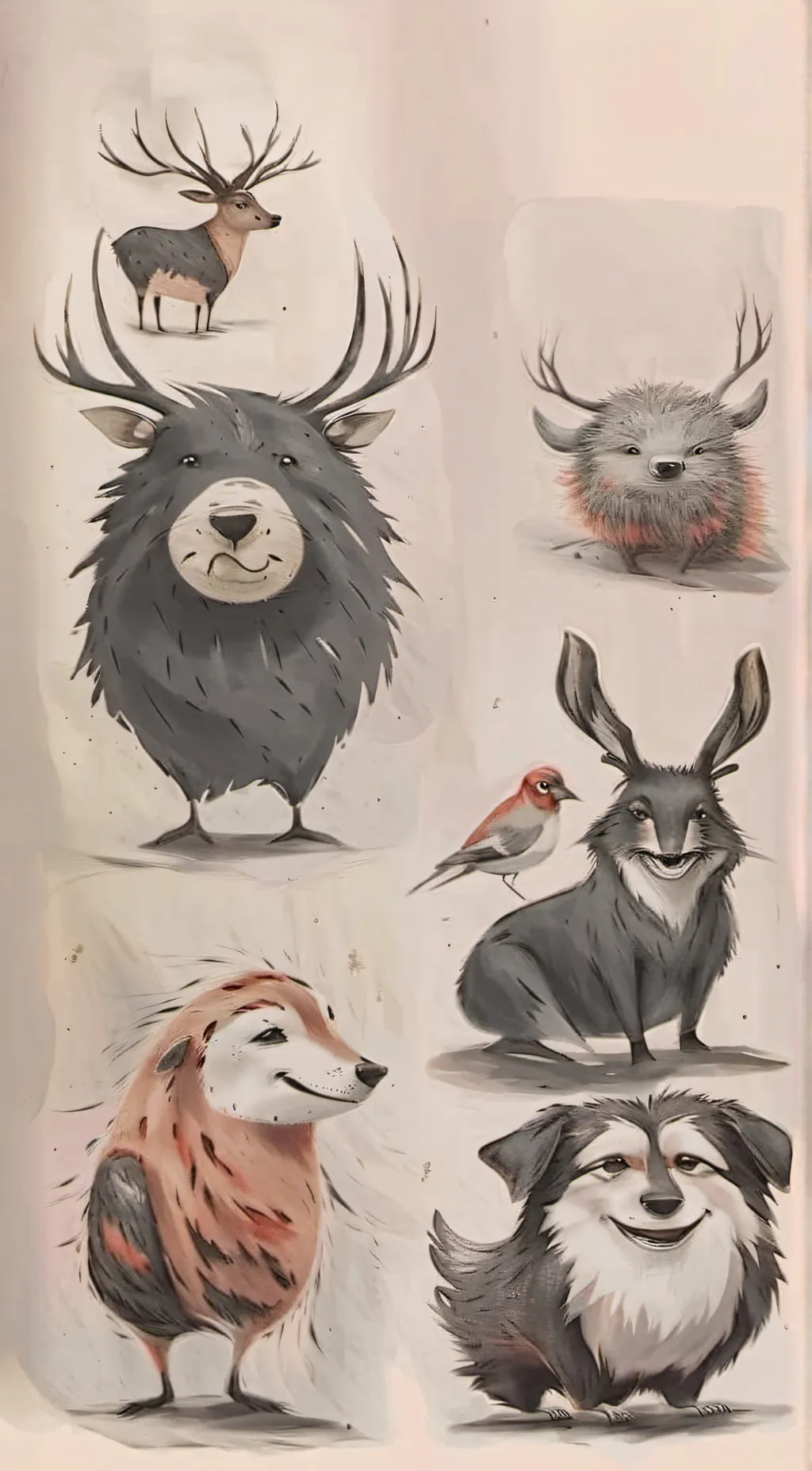 ai character: ~smiling critters~ background