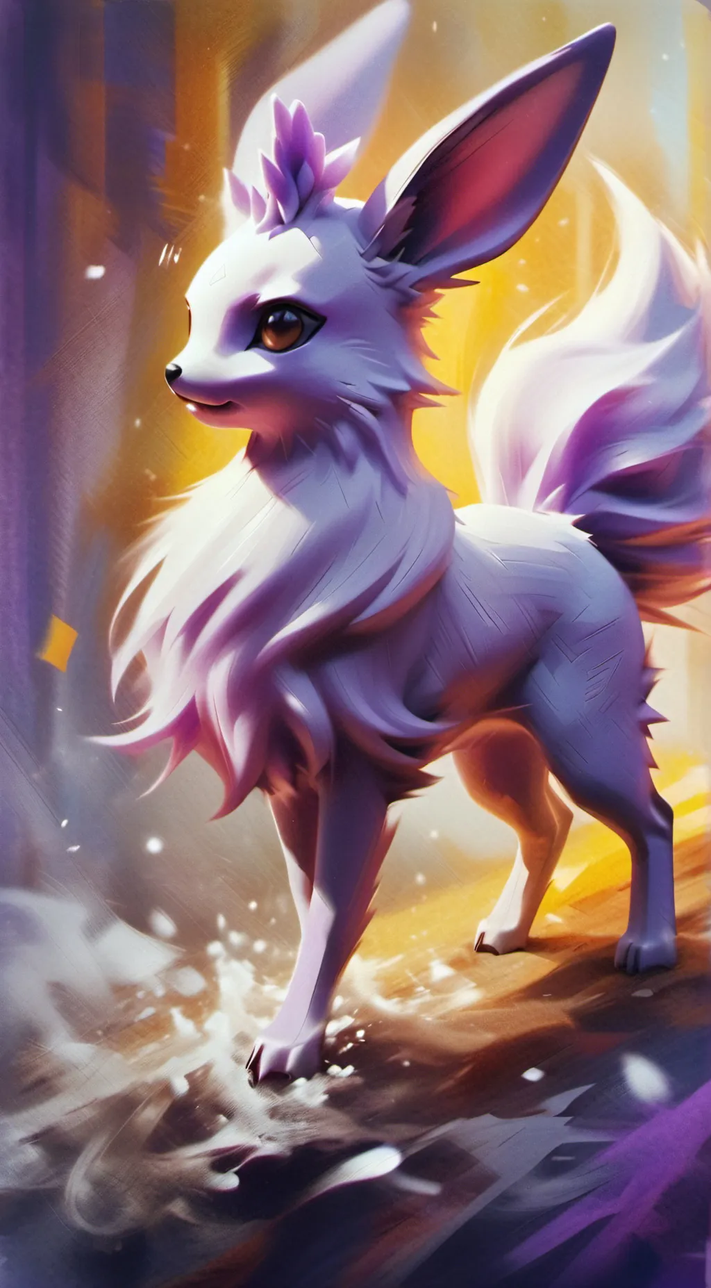 ai character: Jax but eevee background
