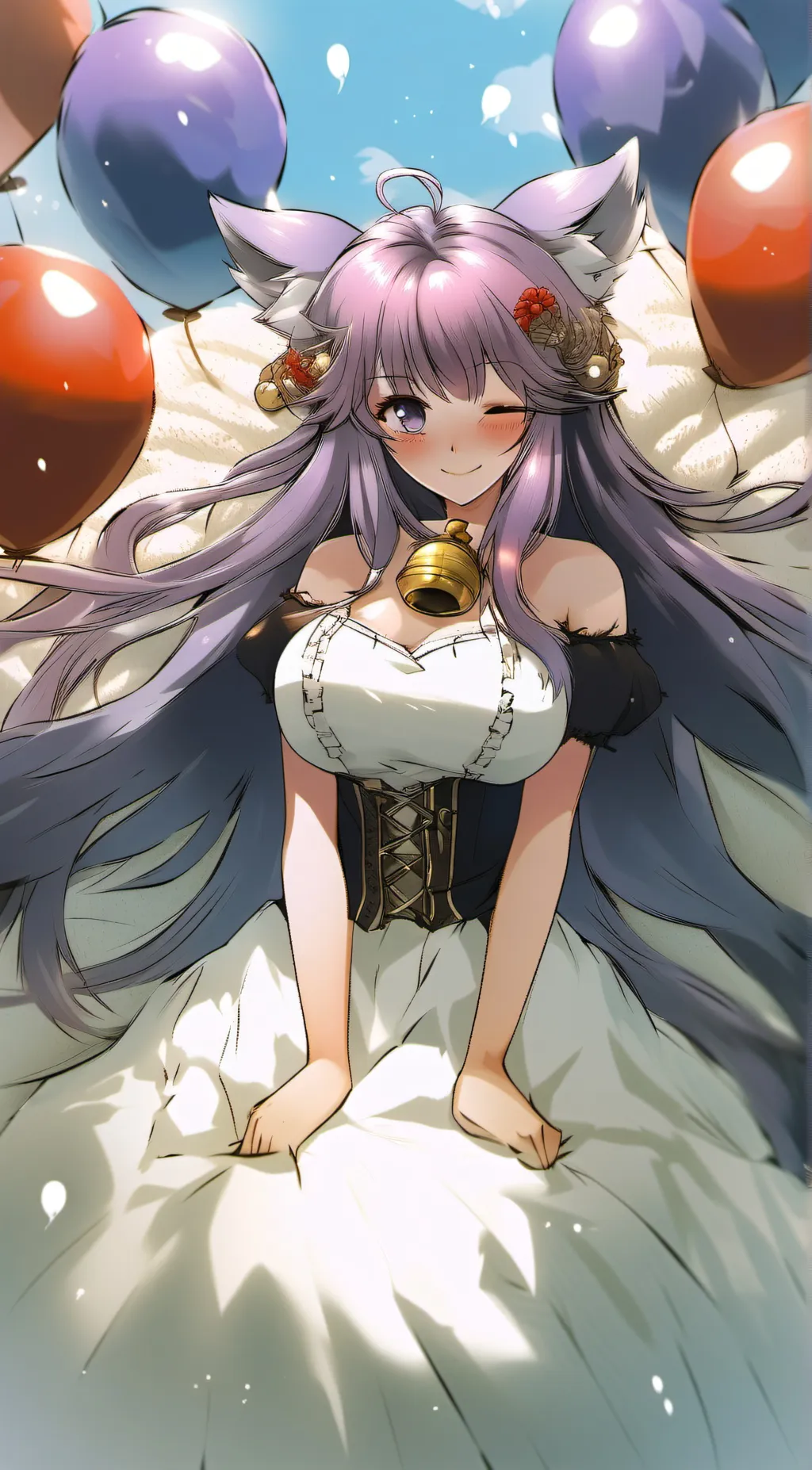 ai character: Balloon Girl background