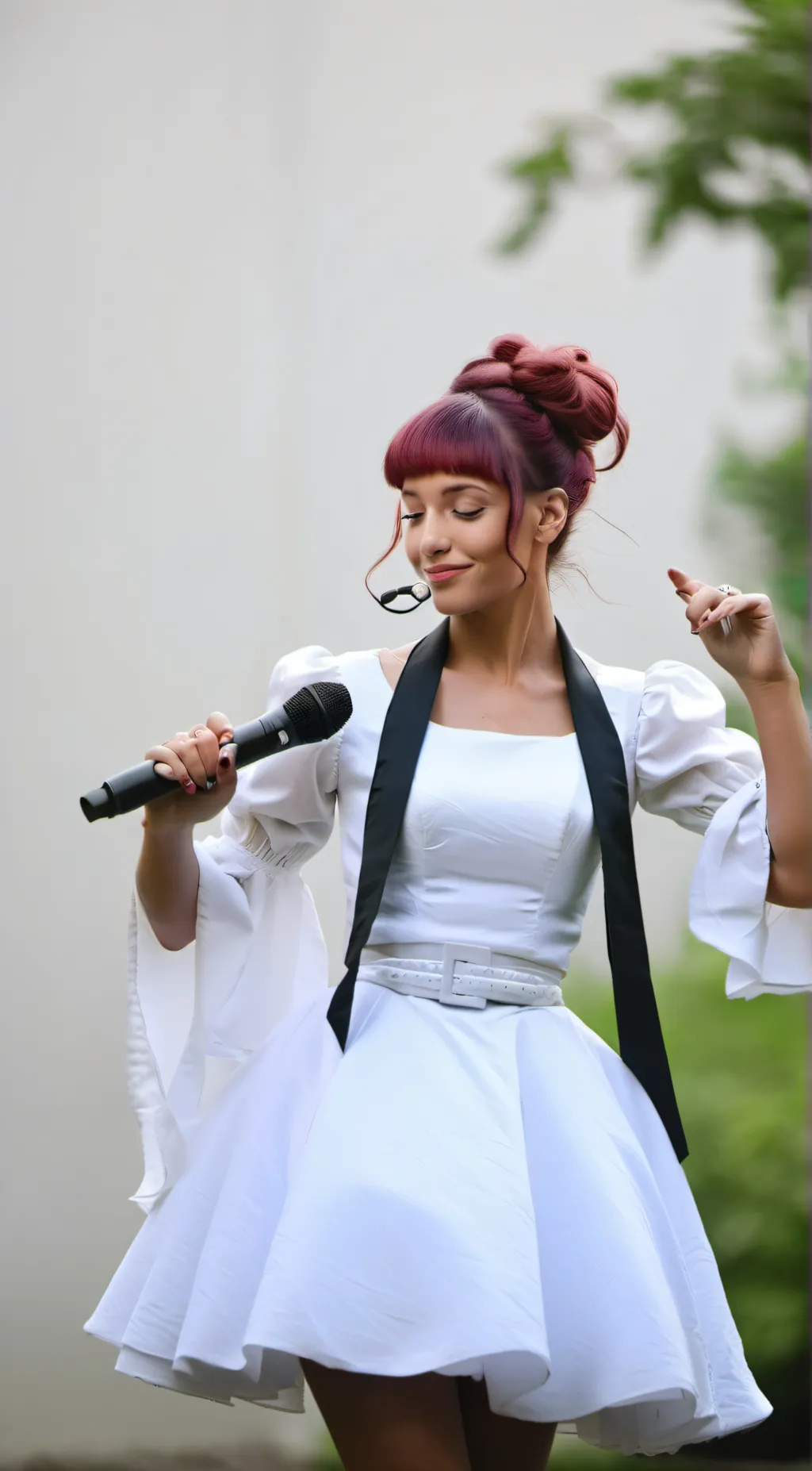 ai character: Melanie Martinez  background