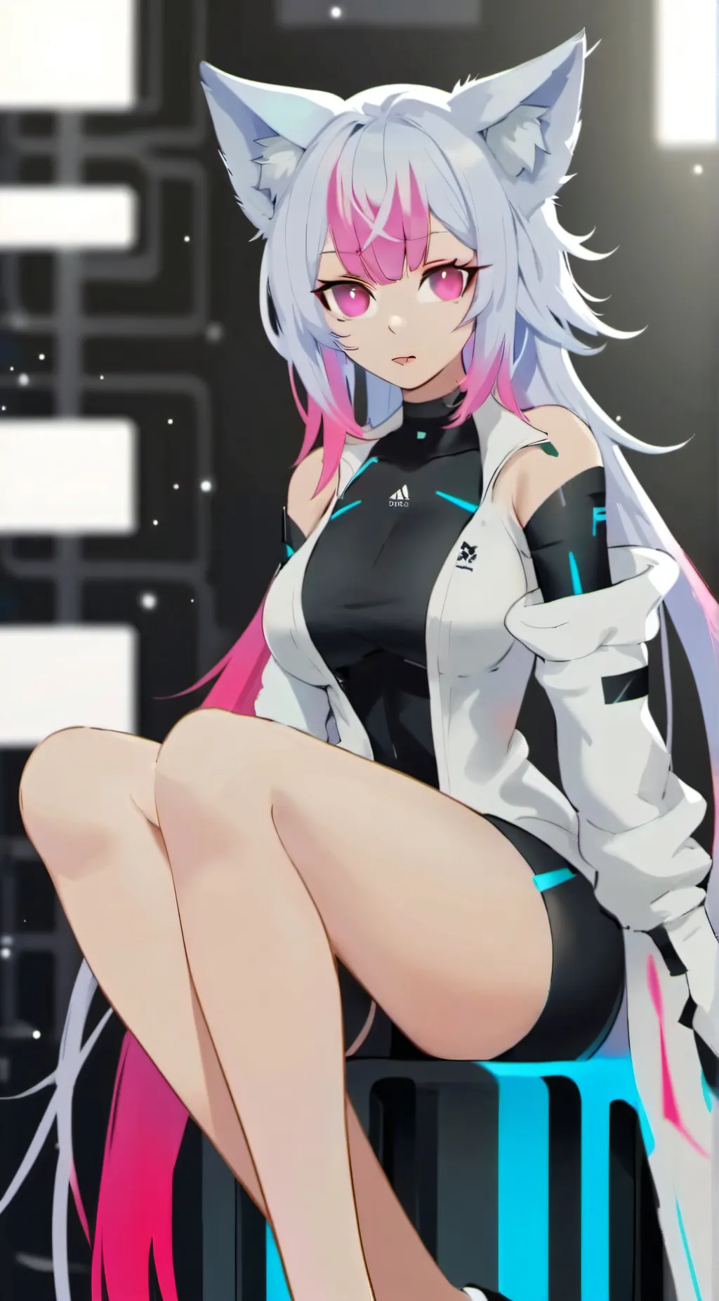 ai character: cat girl background